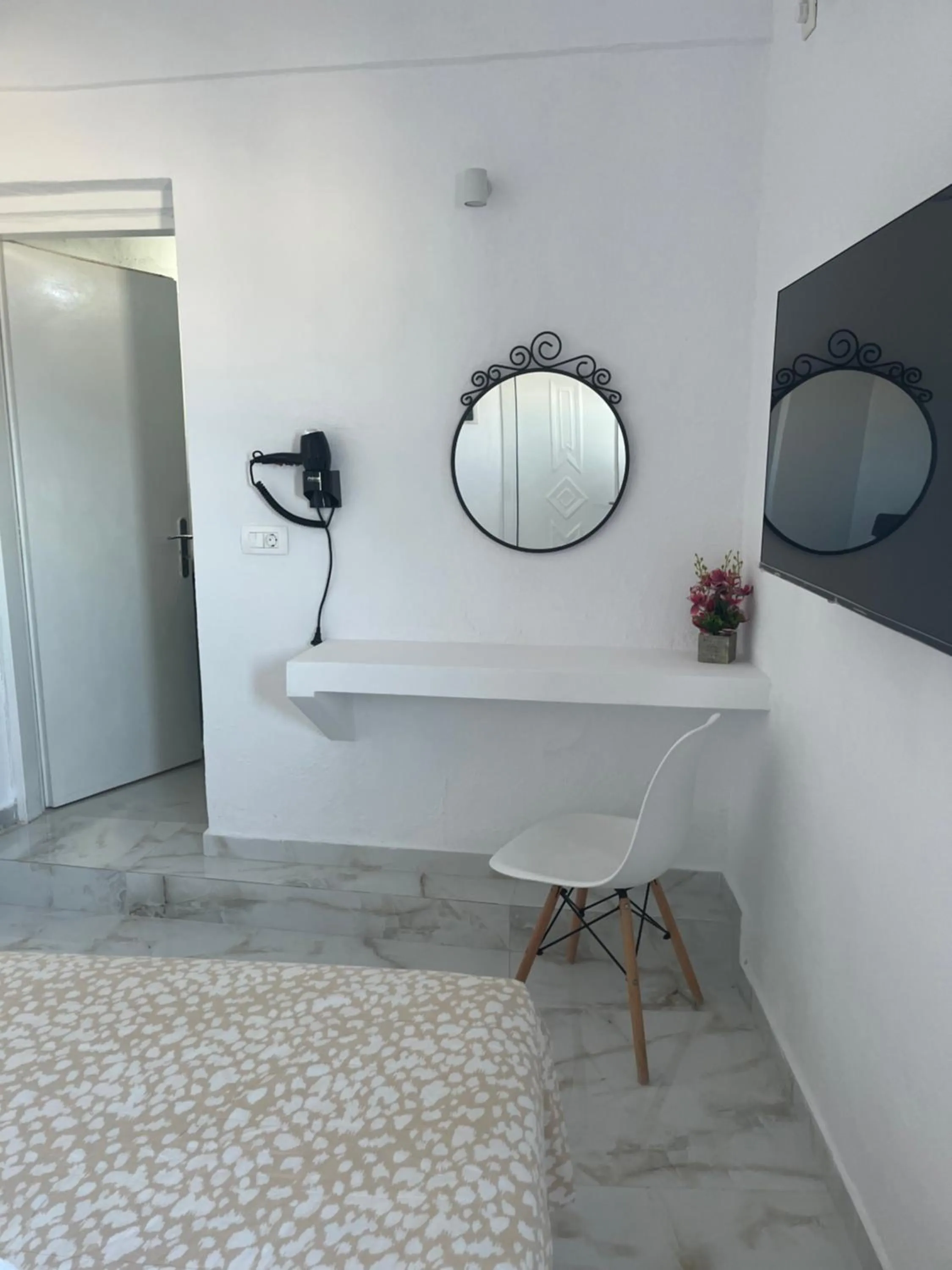 Bed in Stella Nomikou Apartments