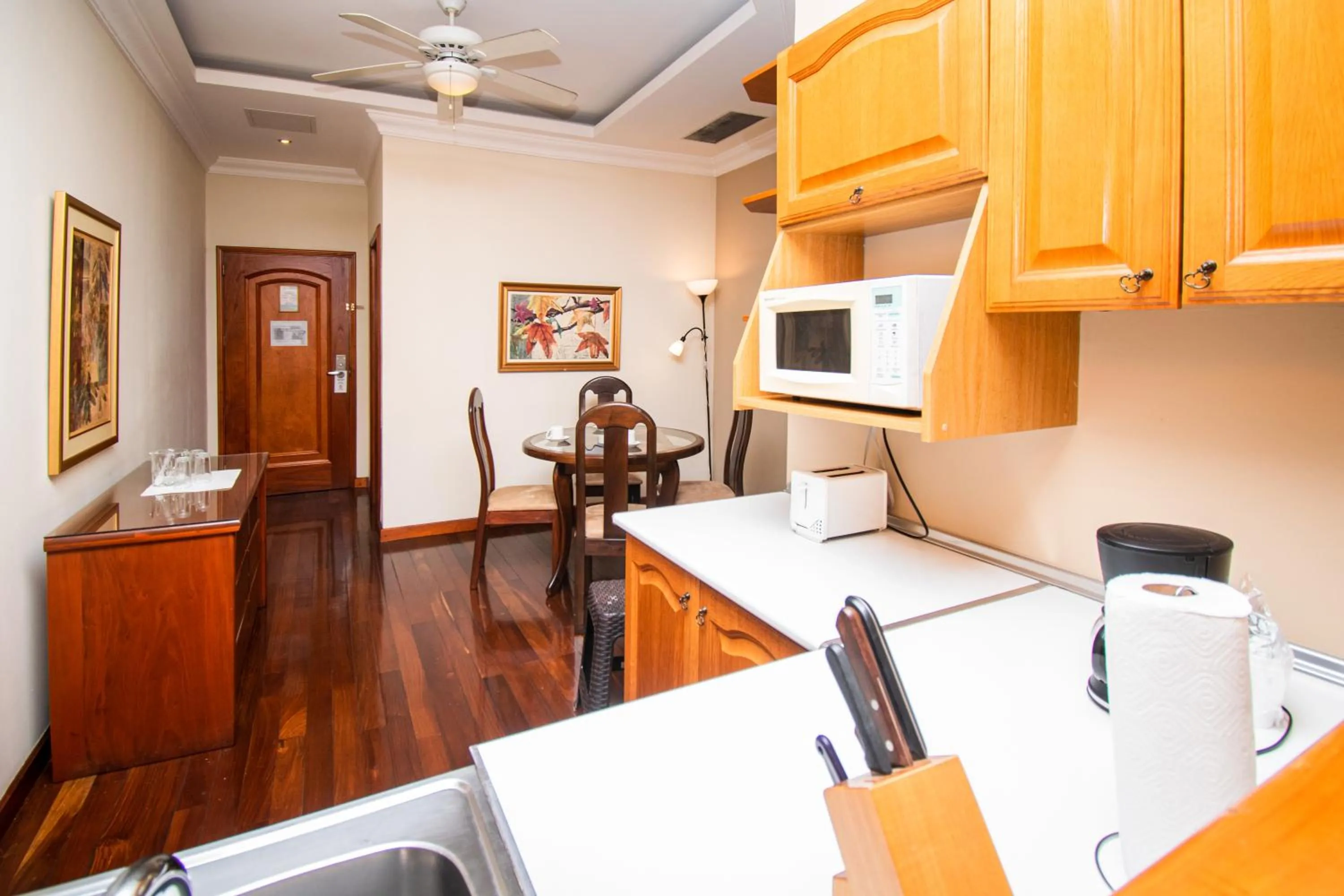 Kitchen or kitchenette in Hotel San Carlos