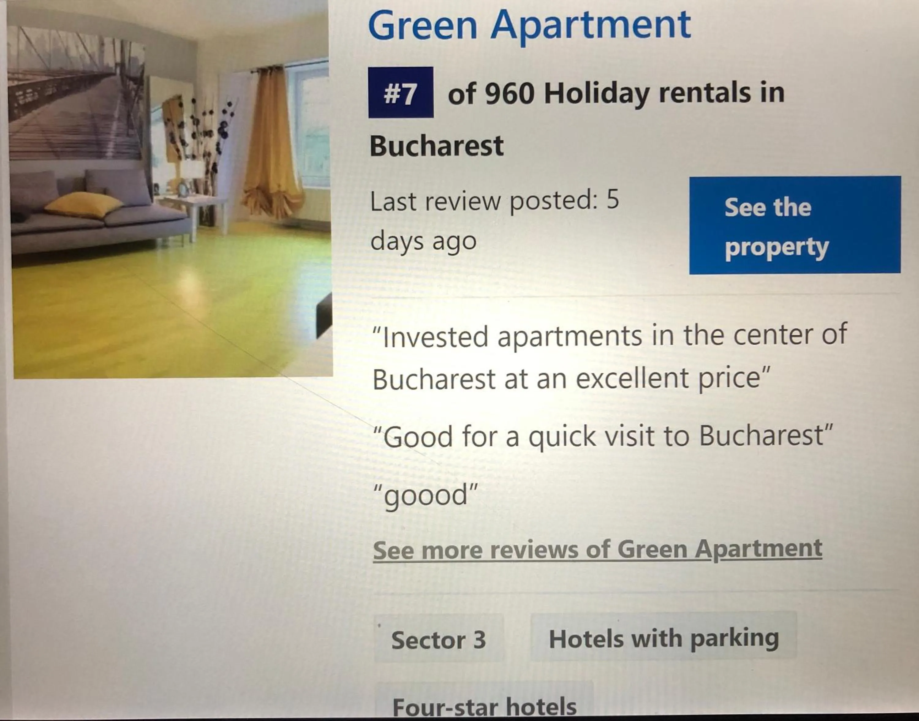 Logo/Certificate/Sign in Green Apartment 59