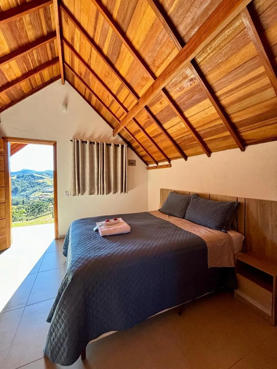 Bed in Pousada Vista do Paraíso