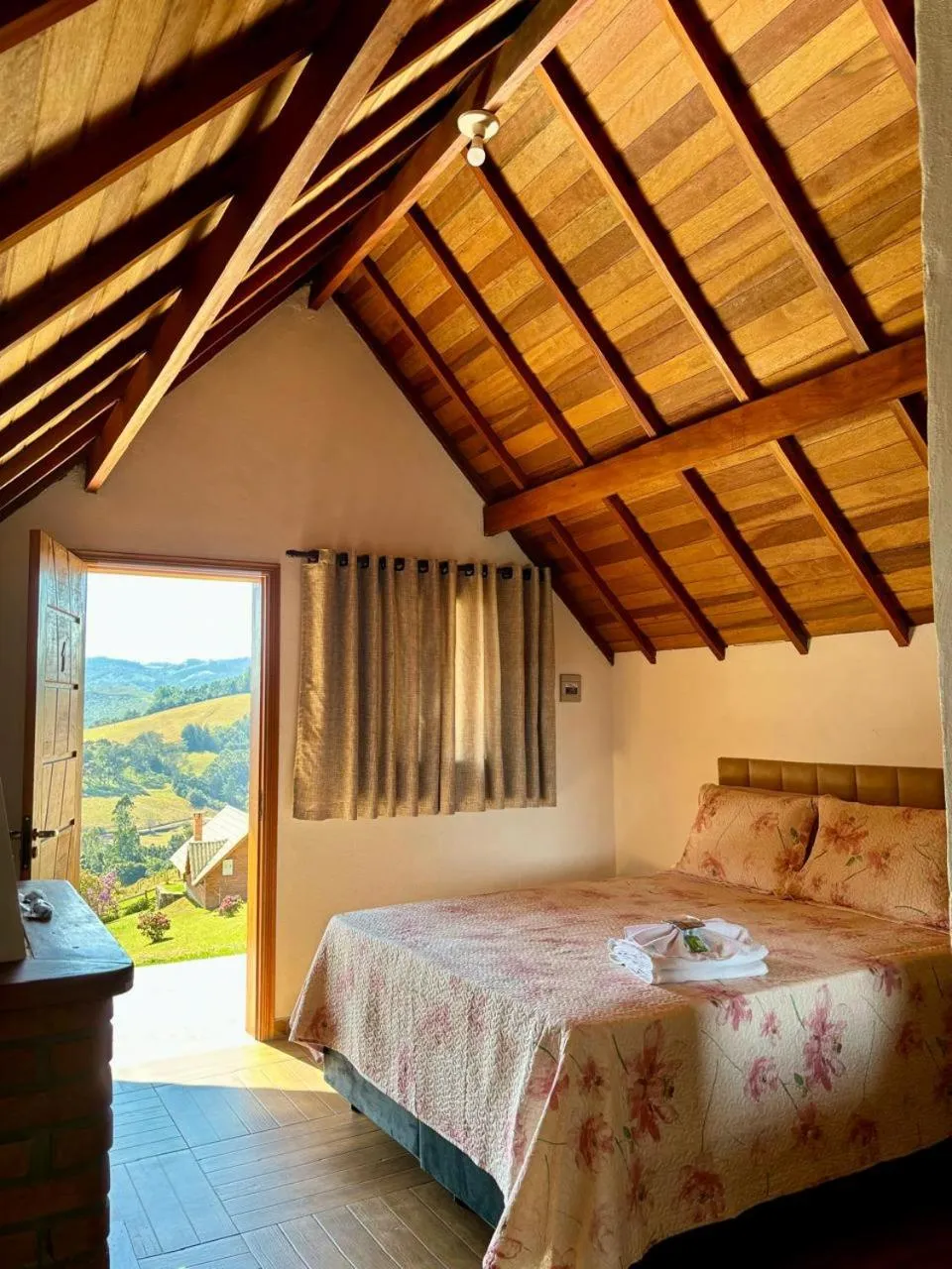 Bed in Pousada Vista do Paraíso