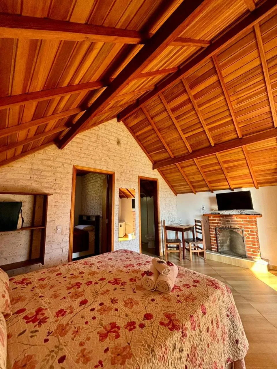 Bed in Pousada Vista do Paraíso