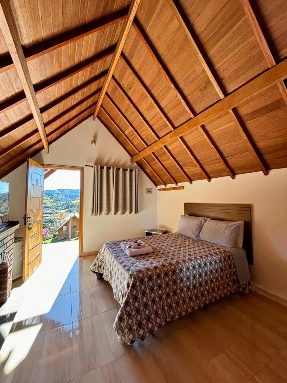 Bed in Pousada Vista do Paraíso