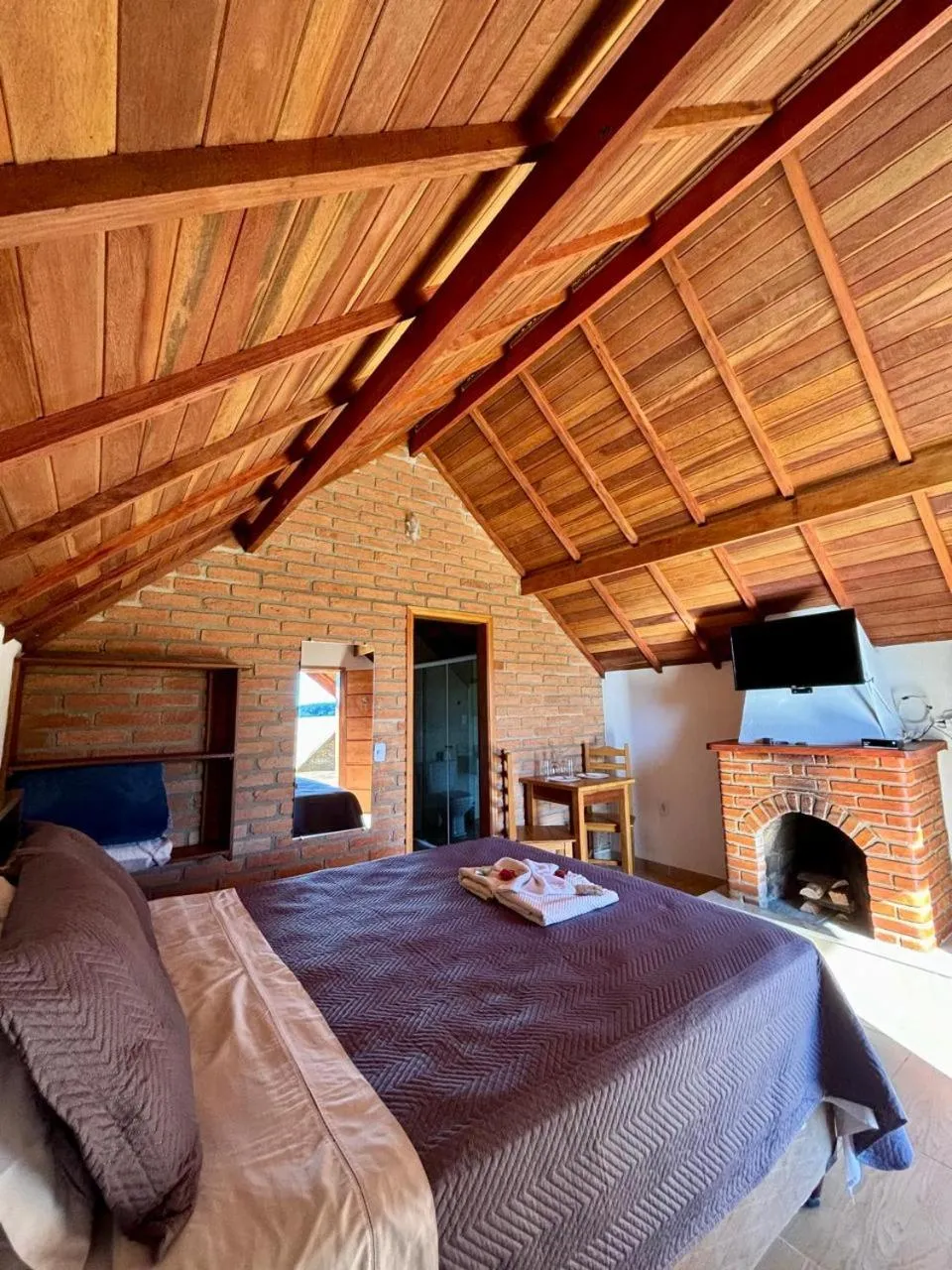 Bed in Pousada Vista do Paraíso