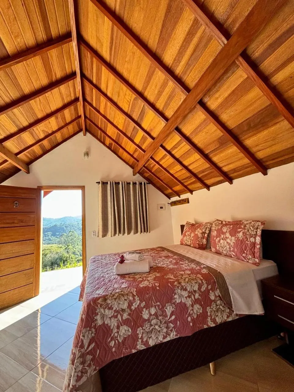 Bed in Pousada Vista do Paraíso