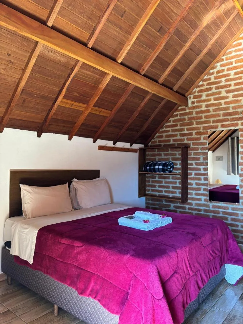 Bed in Pousada Vista do Paraíso