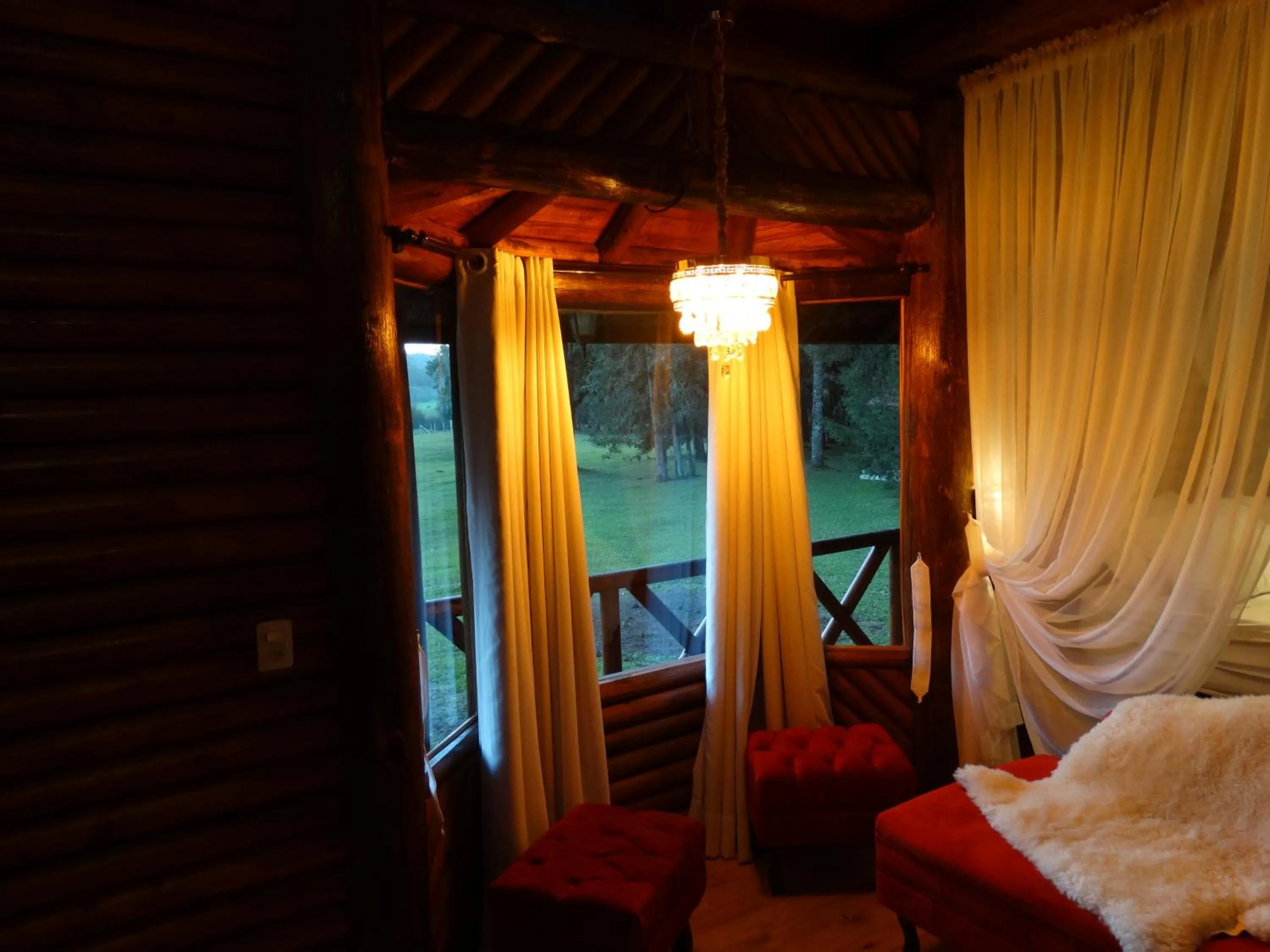 View (from property/room), Bed in Pousada Recanto dos Pôneis Rio Rufino Urubici