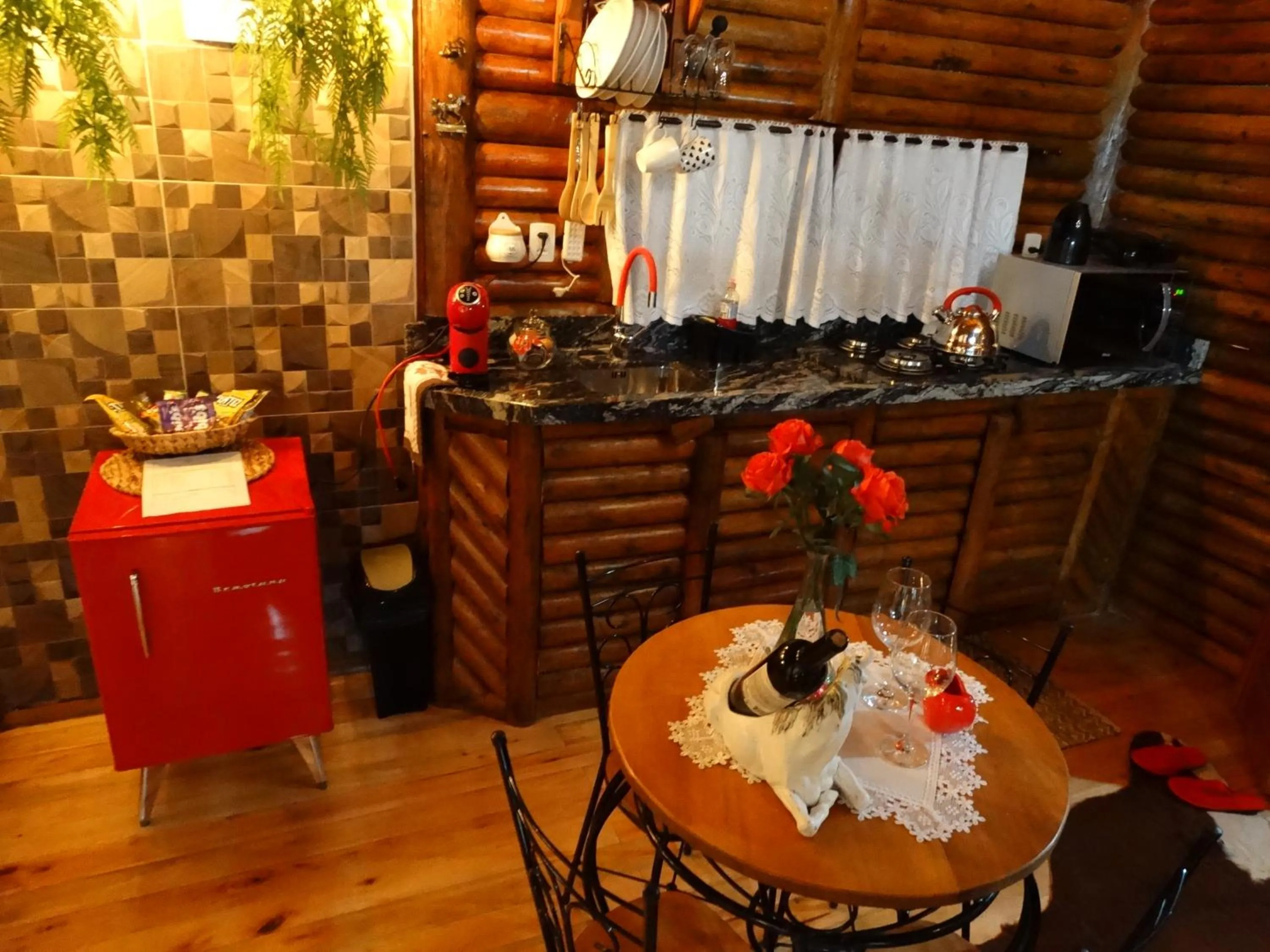 Kitchen or kitchenette in Pousada Recanto dos Pôneis Rio Rufino Urubici