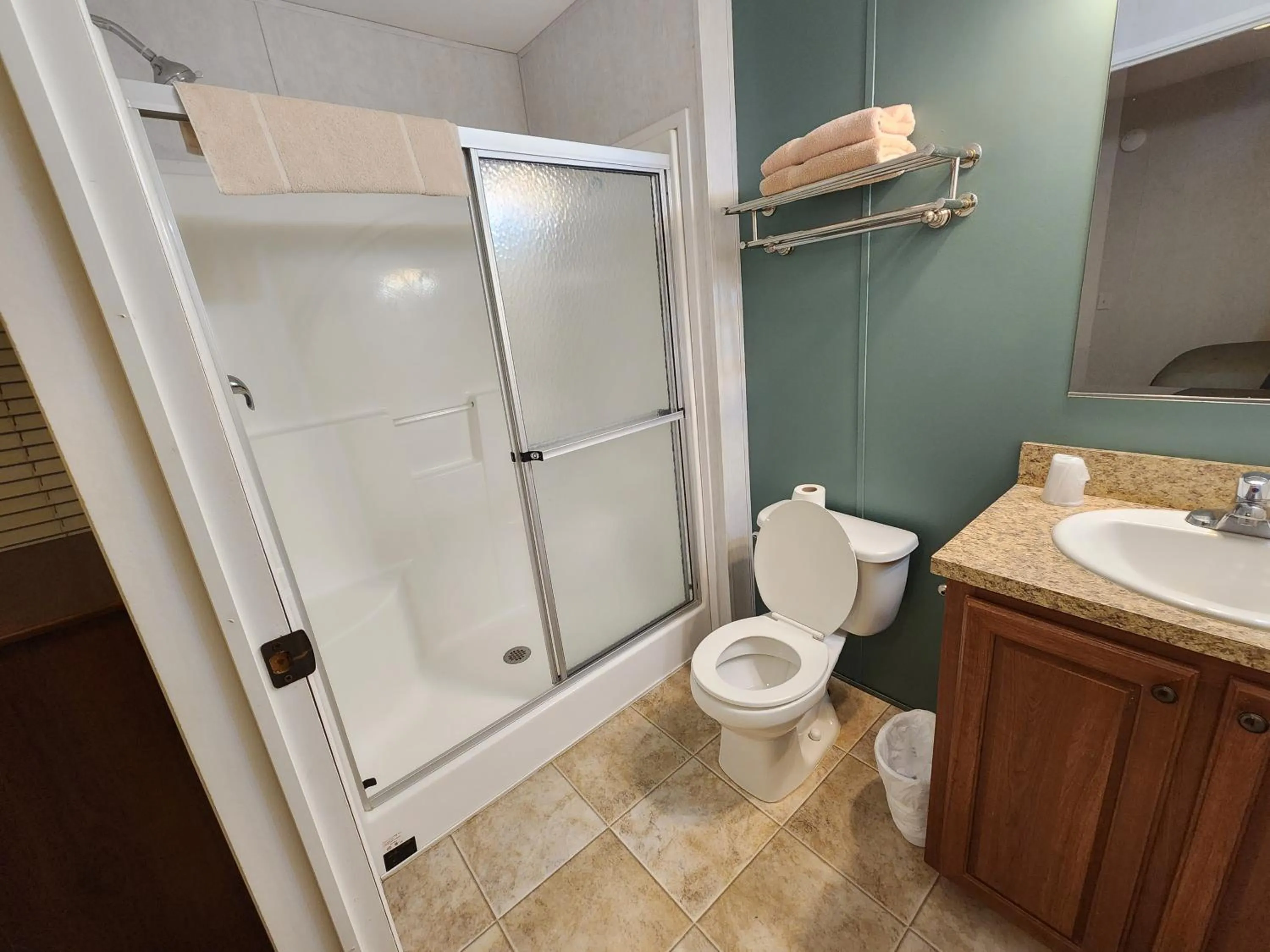 Shower in Circle R Motel