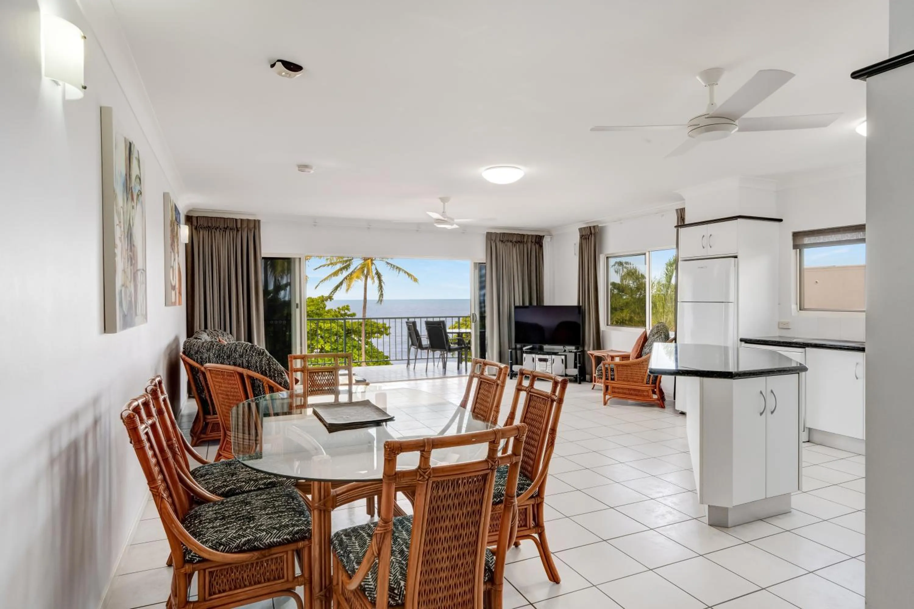 Living room in Beachfront Apartments on Trinity Beach