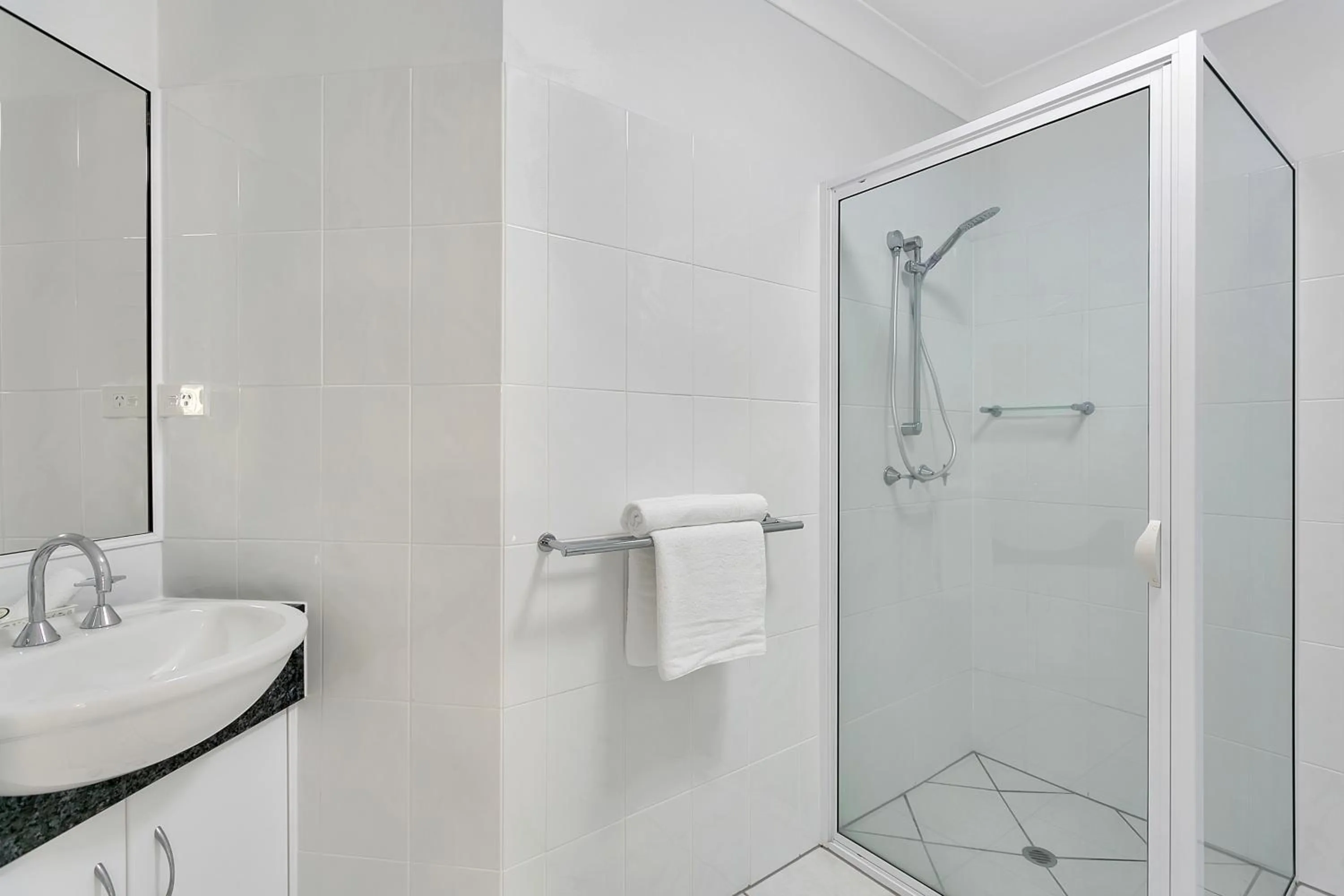 Shower in Beachfront Apartments on Trinity Beach