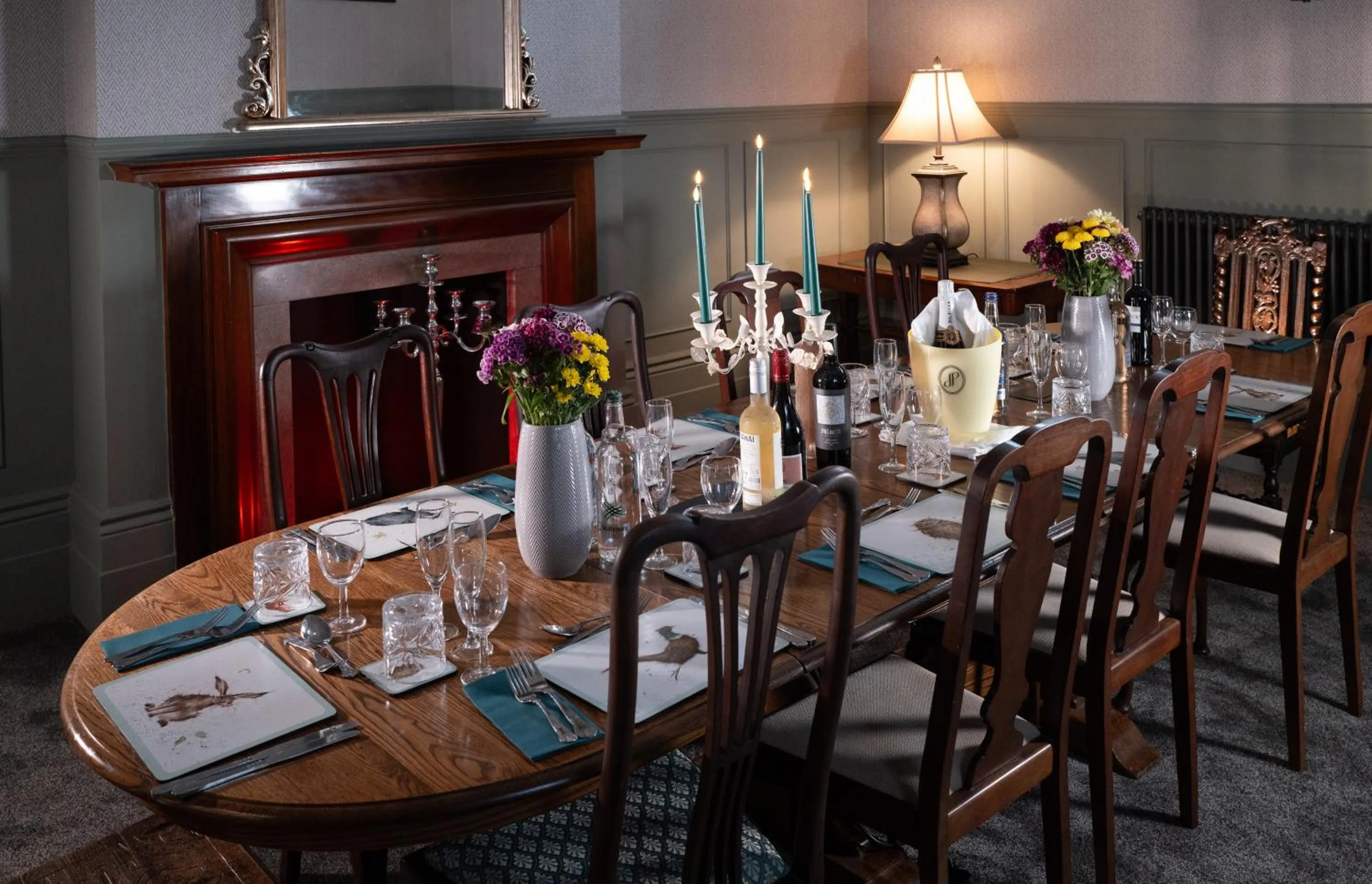 Dining area in Luccombe Hall Hotel