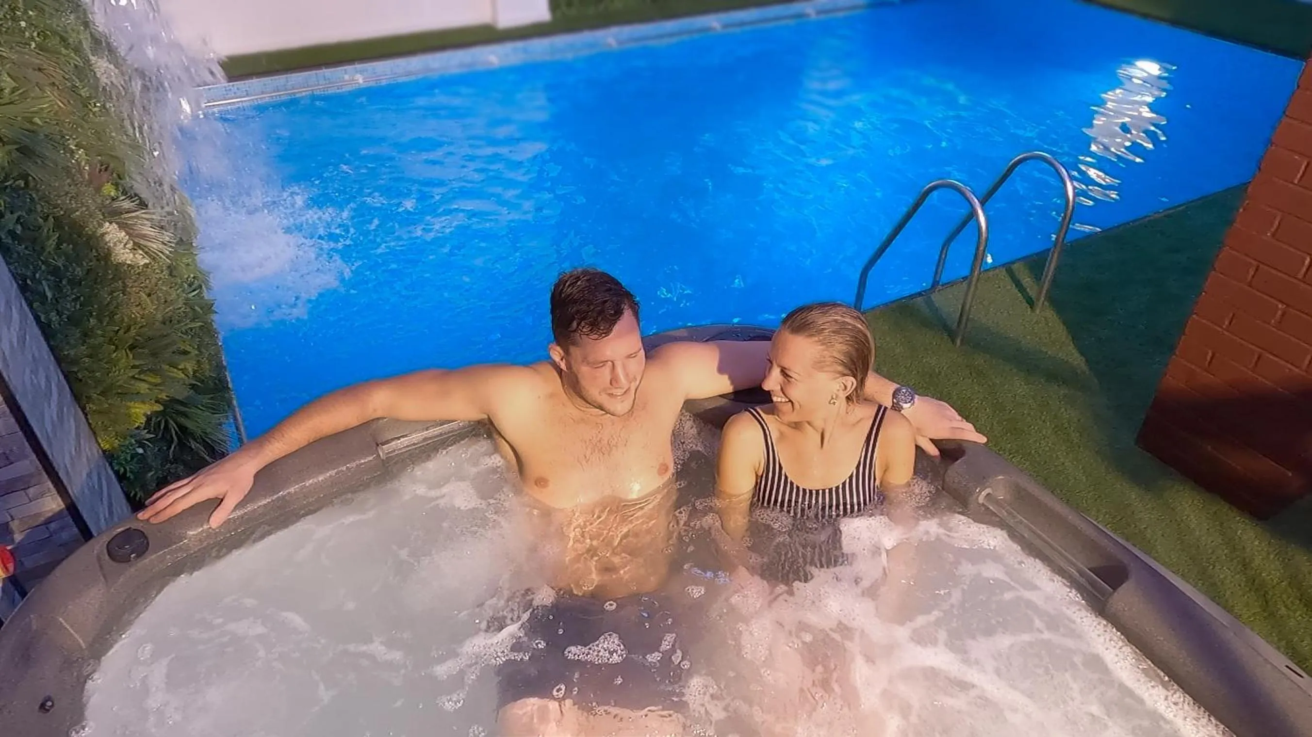 Hot Tub in Luccombe Hall Hotel