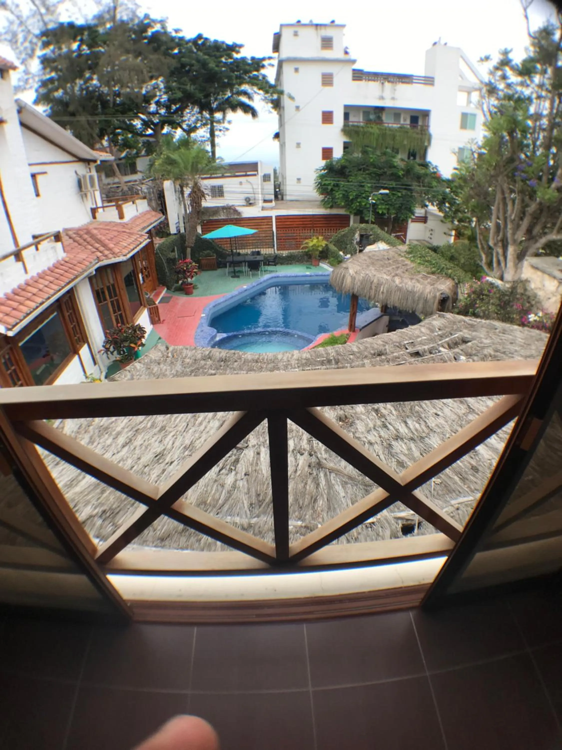 Pool view in Hosteria Punta Blanca