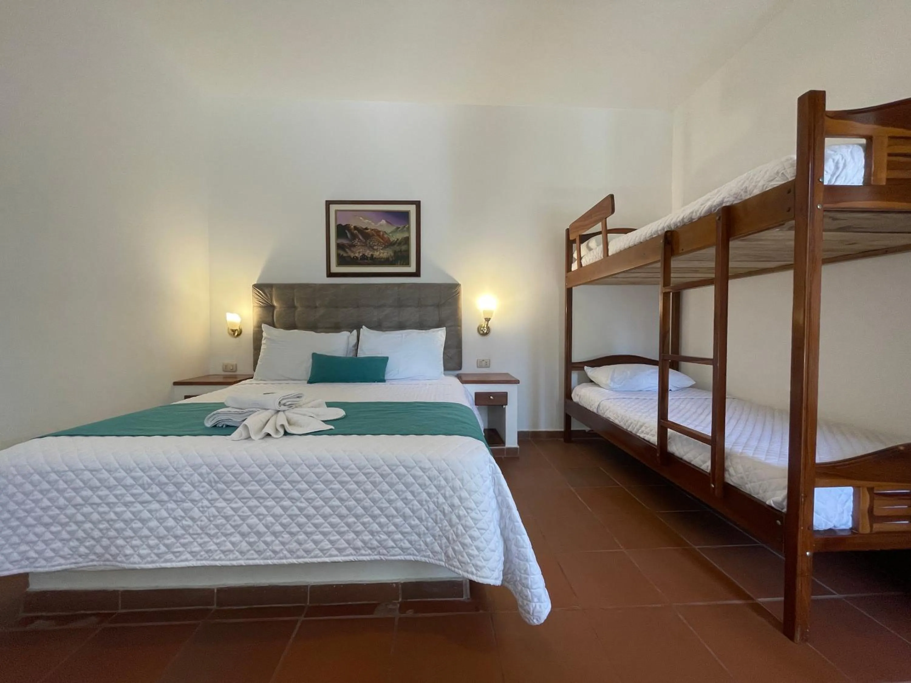 Bed in Hosteria Punta Blanca