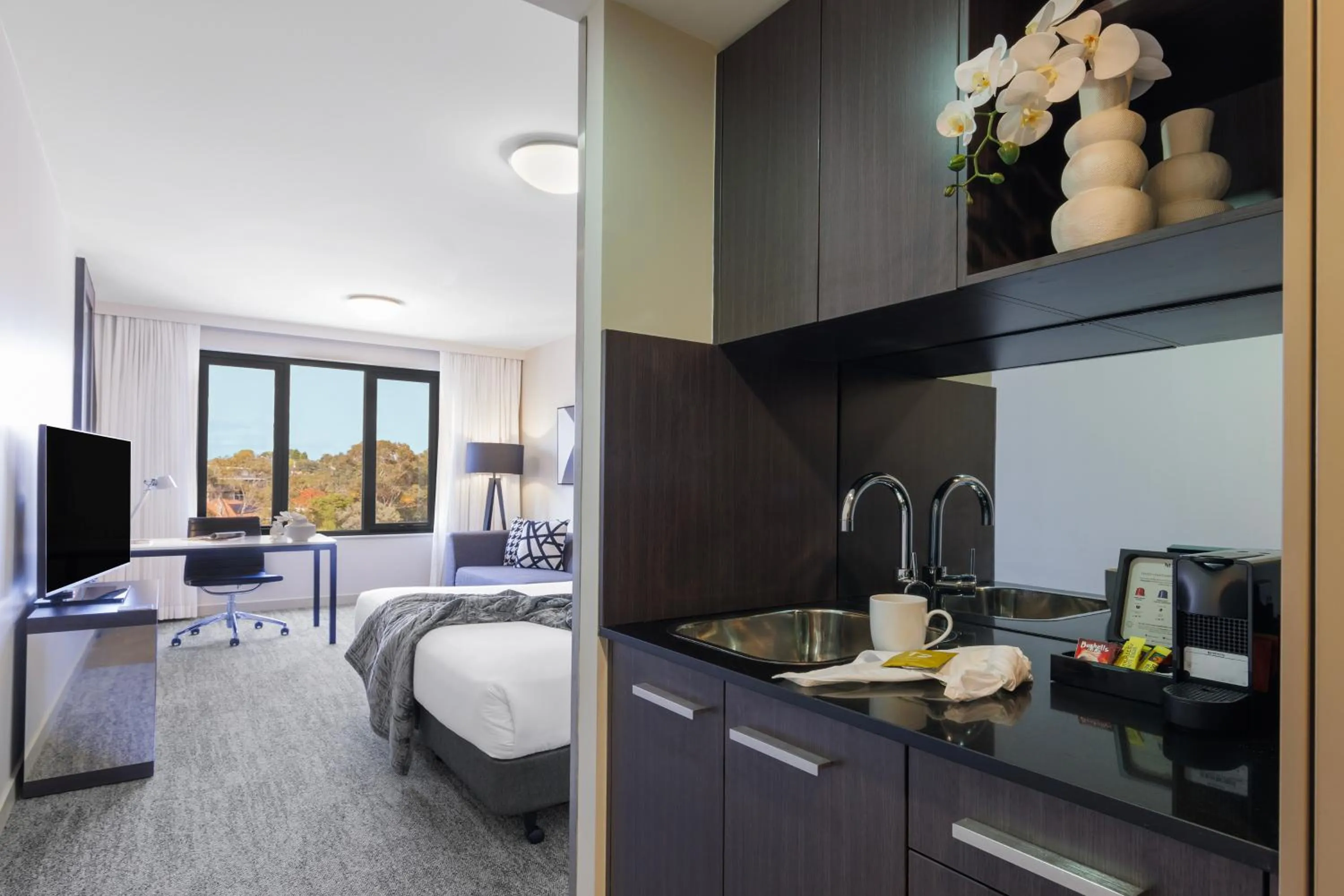 Coffee/tea facilities, Bed in Punthill Norwest