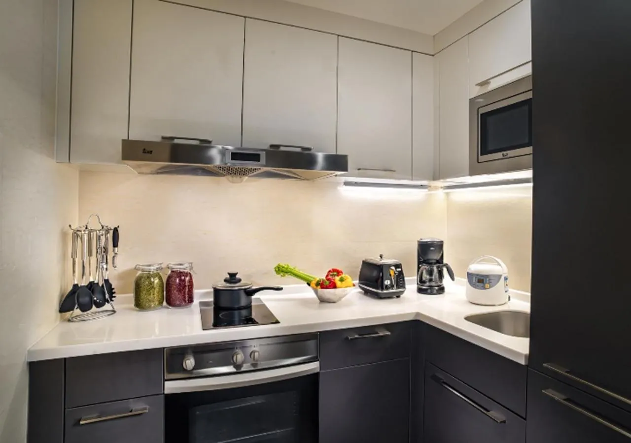 Kitchen or kitchenette in Oakwood Premier Guangzhou