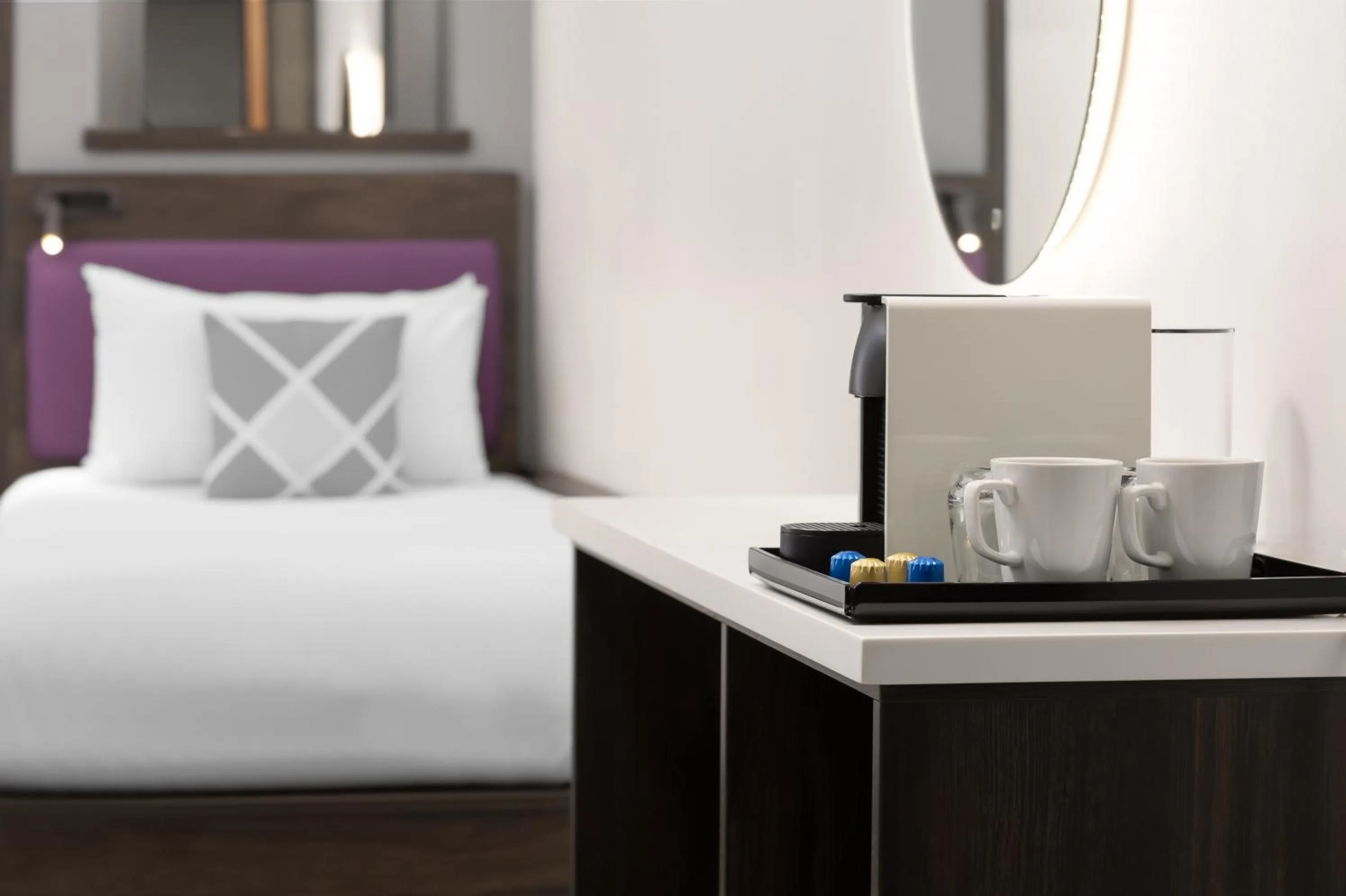Coffee/tea facilities, Bed in Four Points Flex by Sheraton London Shoreditch East
