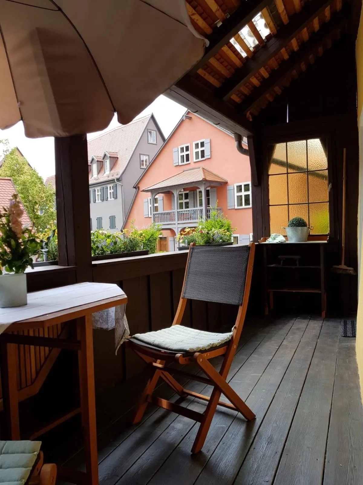 Balcony/Terrace in Lindes Ferienwohnung