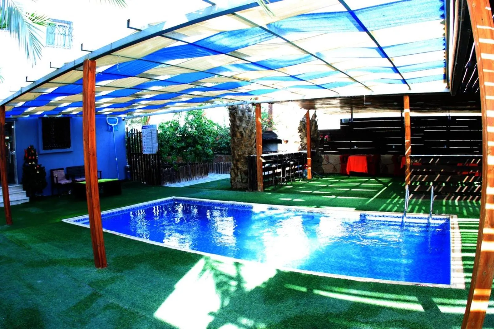 Pool view in Magtas Hotel