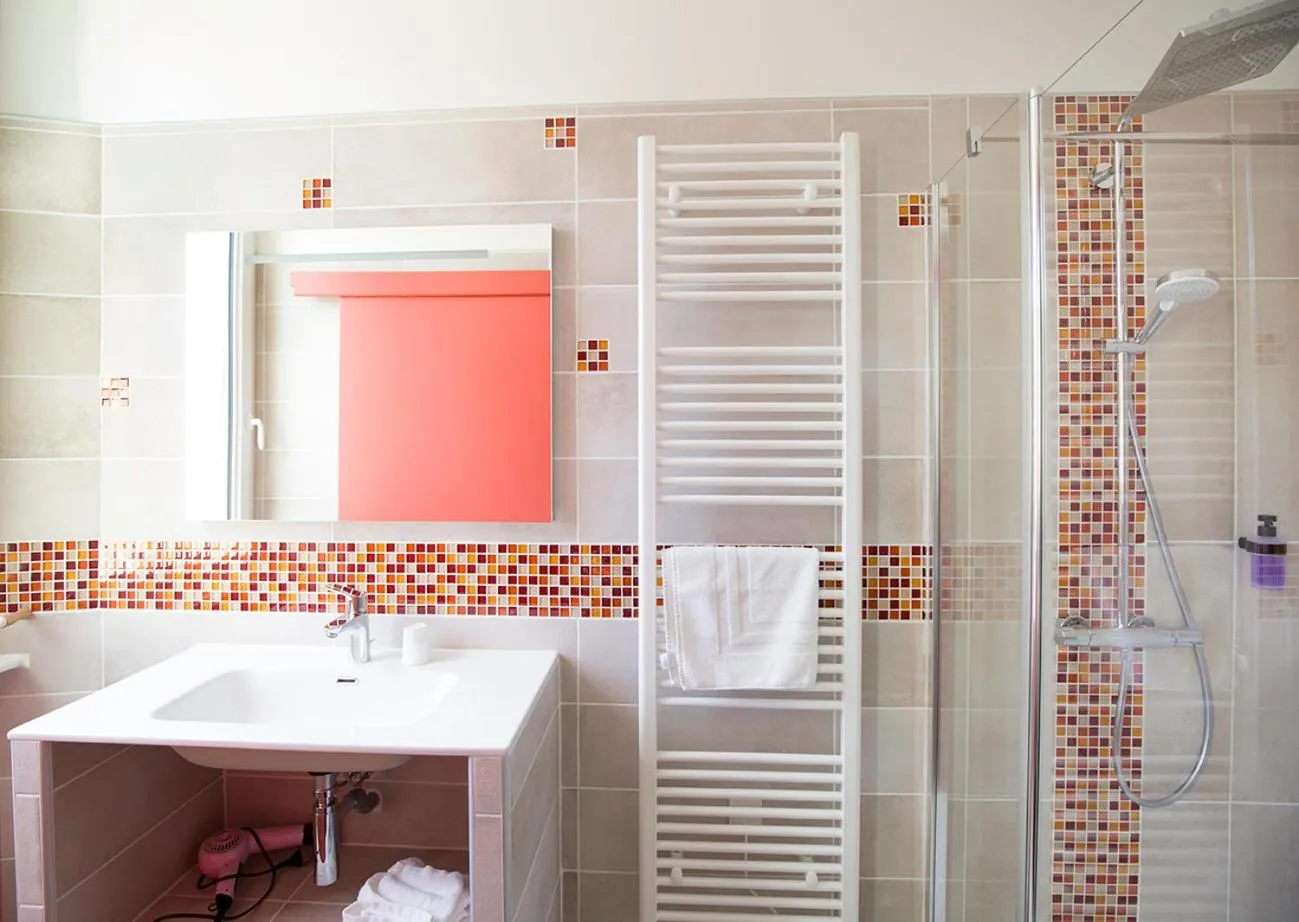 Shower in Logis Hotel & Restaurant Le Carnot