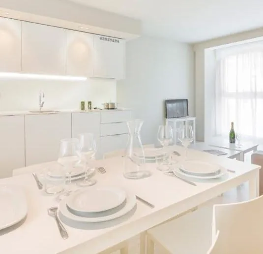 Kitchen or kitchenette in Daro Apartments
