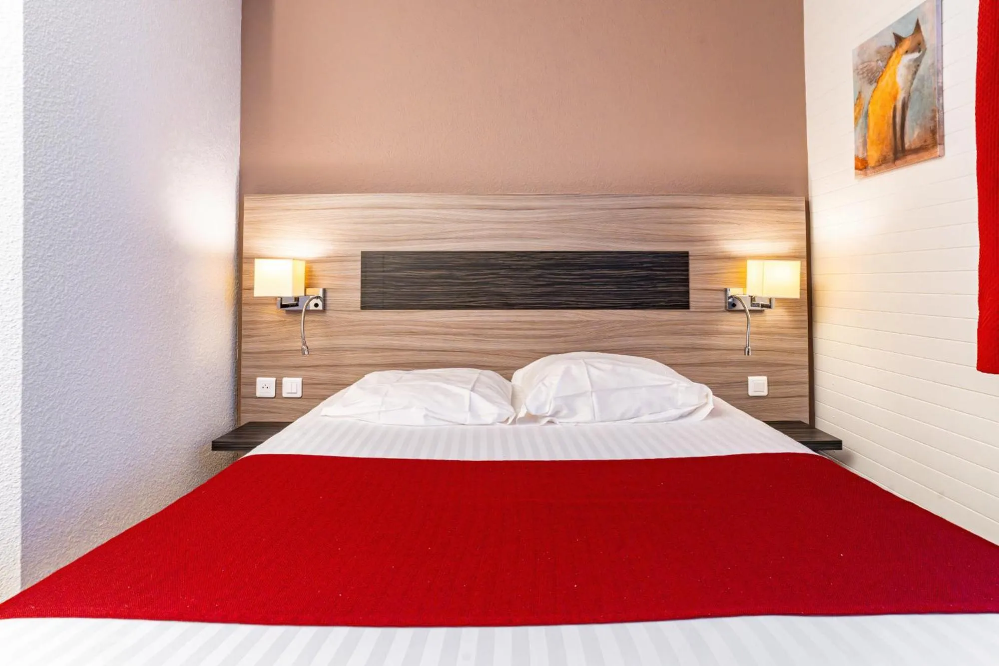 Bed in Hotel Restaurant Argos, Strasbourg Nord