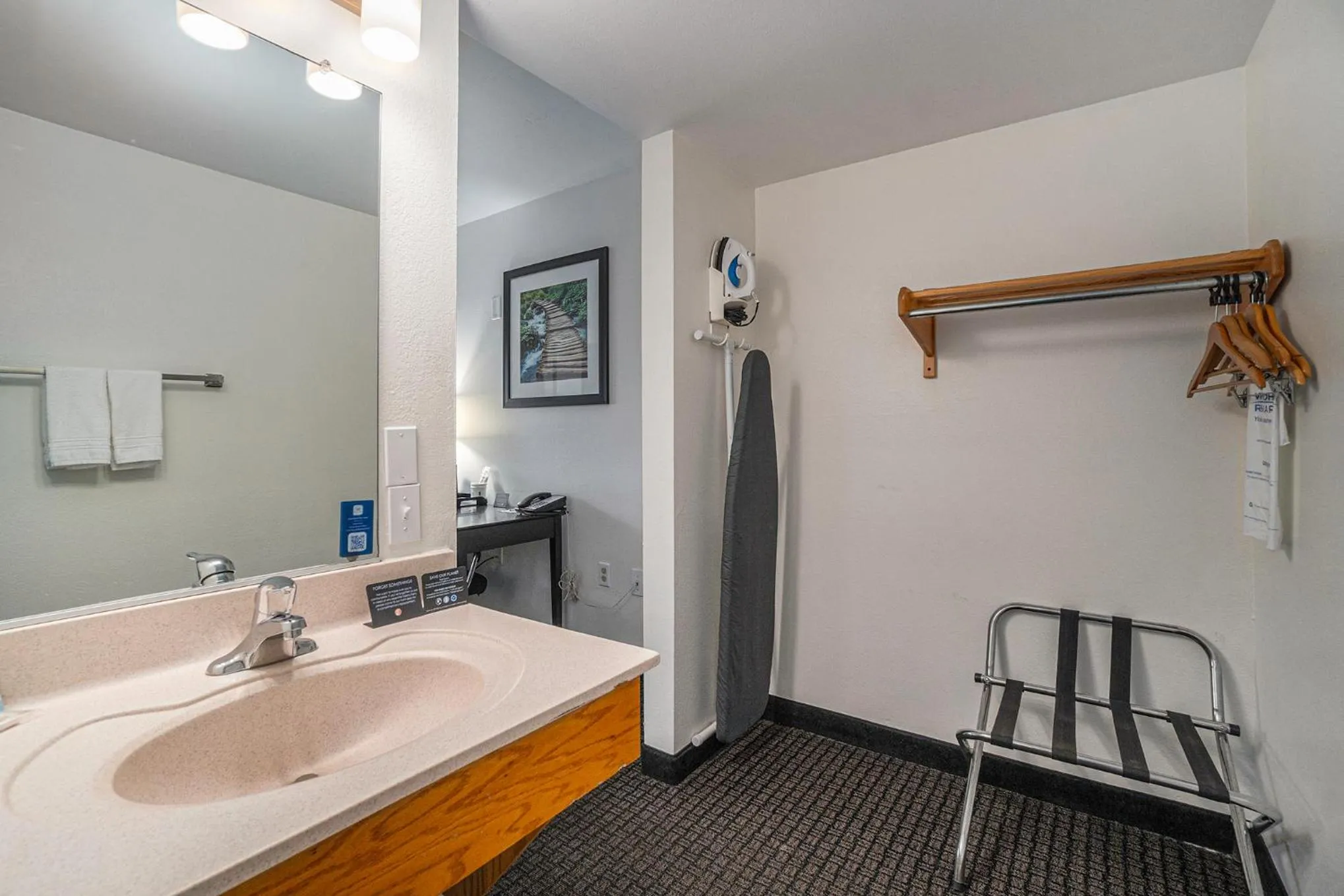 Bathroom in Travelodge by Wyndham Traverse City MI