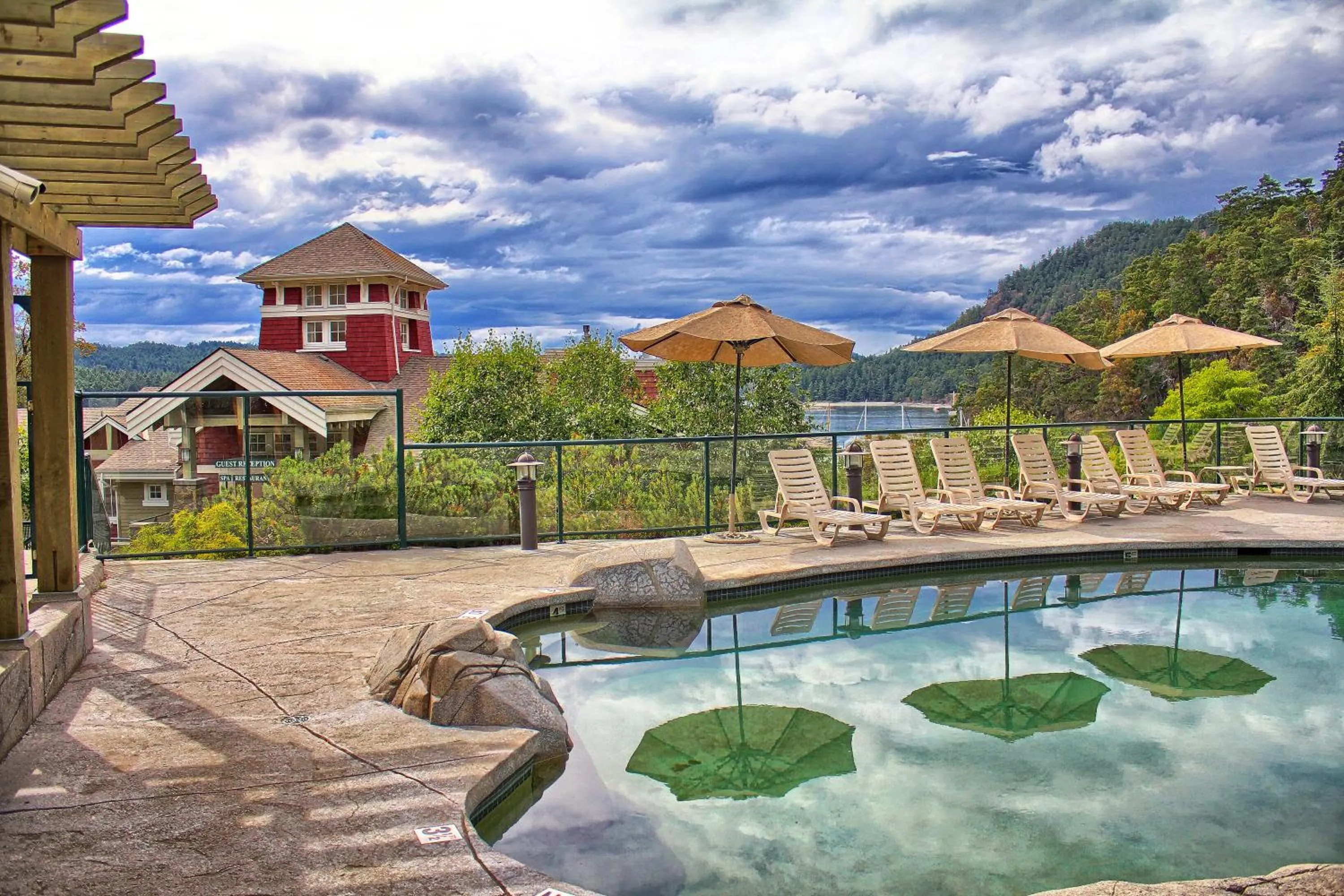 Pool view in Poets Cove Resort & Spa