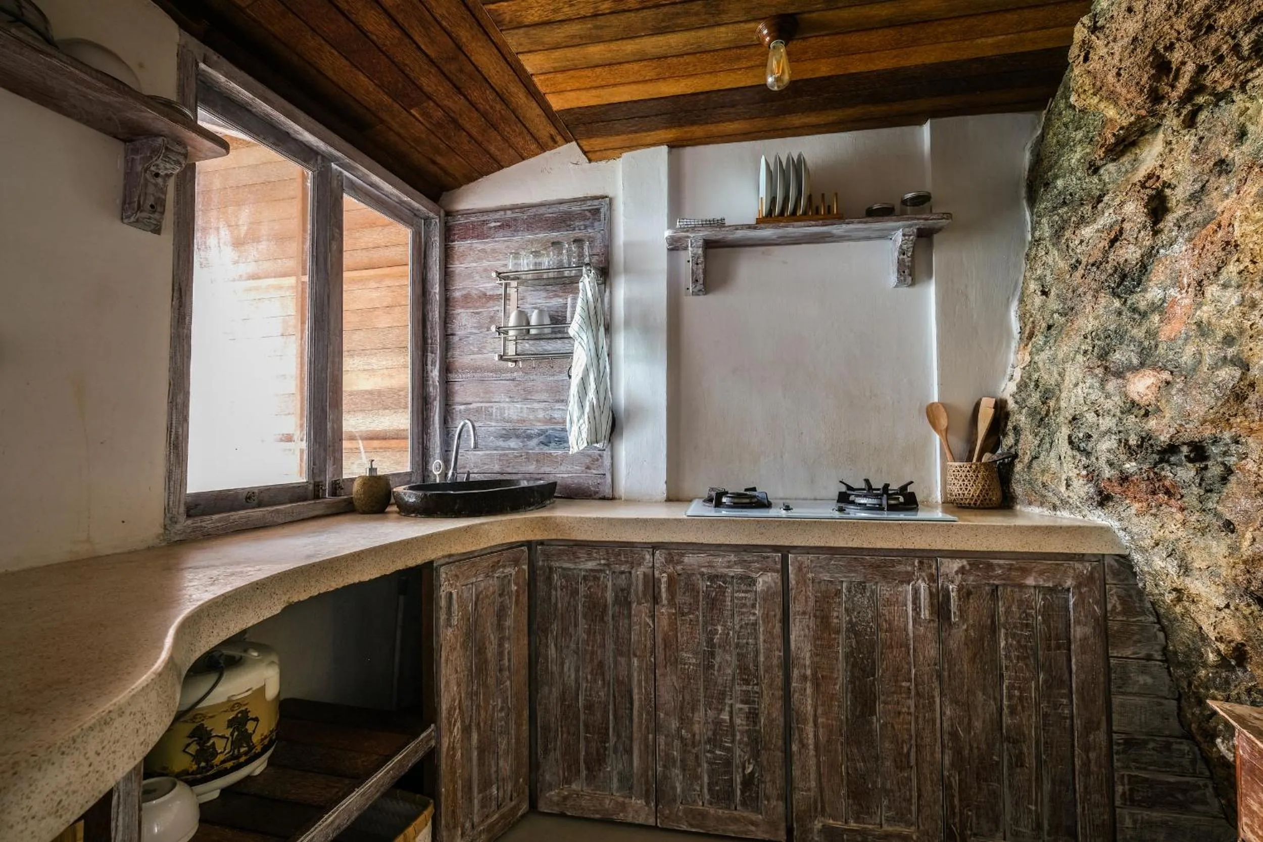 Kitchen or kitchenette in Le Cliff Bali