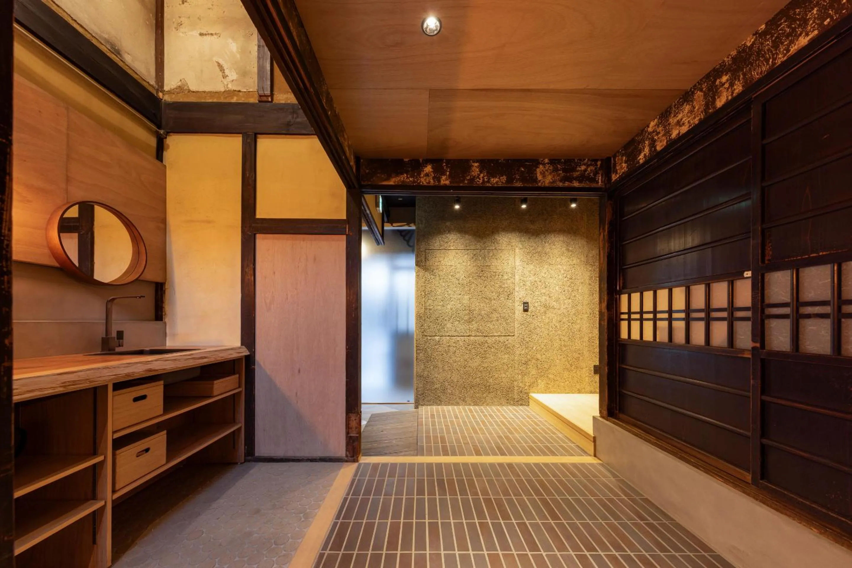 Kitchen or kitchenette in Machiya Hotel YANAGI