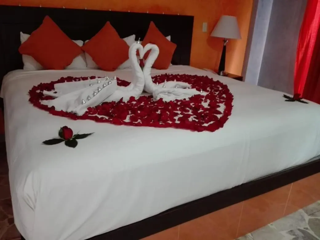 Bed in Hotel María Eugenia Tuxtla Gutiérrez