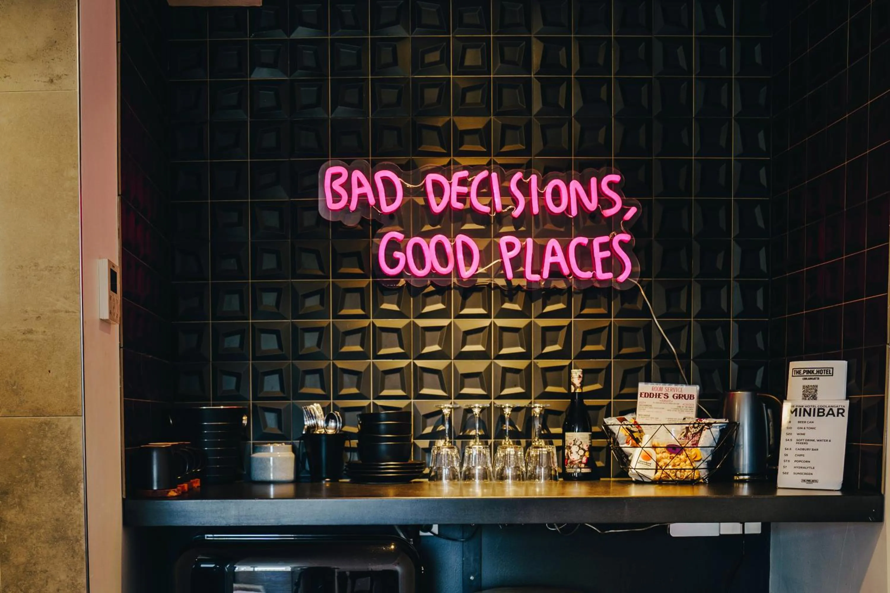 Kitchen or kitchenette in The Pink Hotel Coolangatta