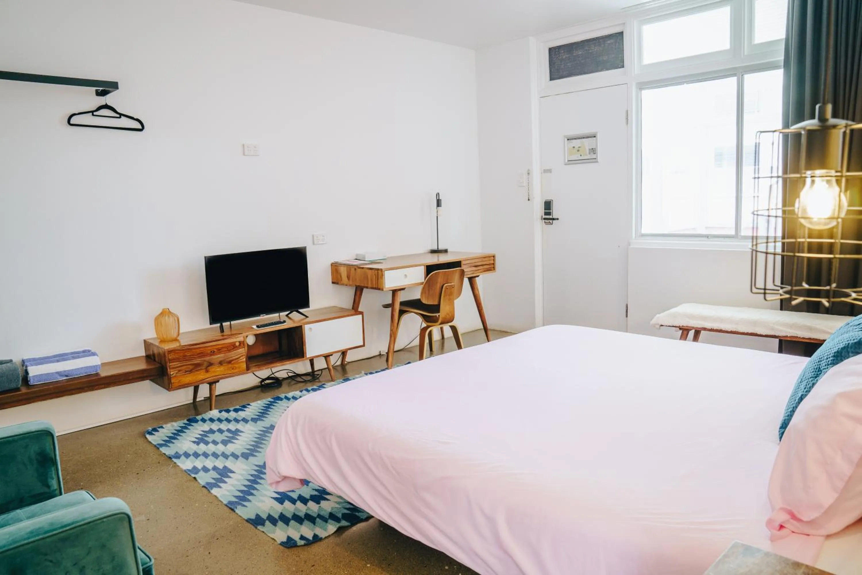 Bed in The Pink Hotel Coolangatta