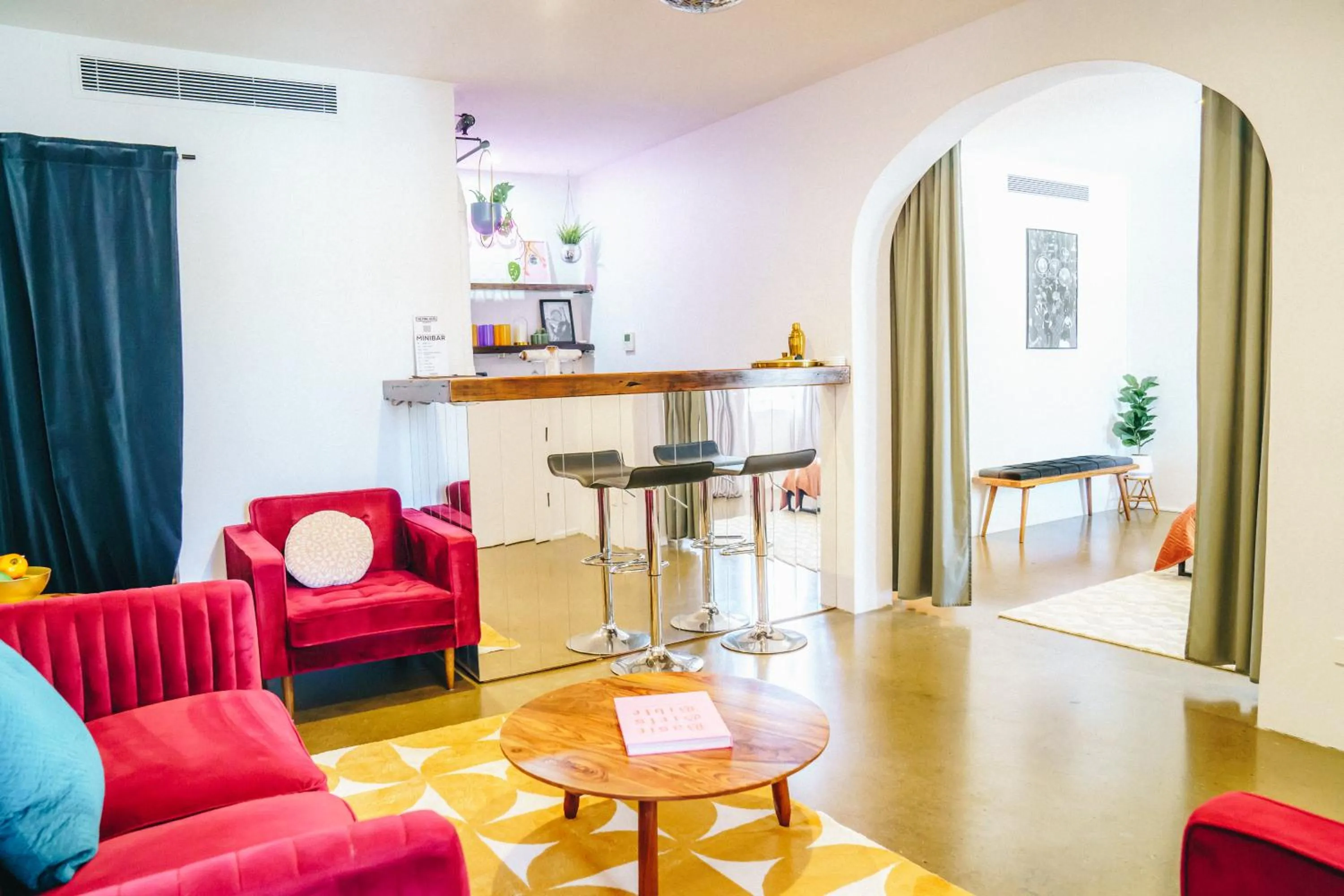 Seating area in The Pink Hotel Coolangatta