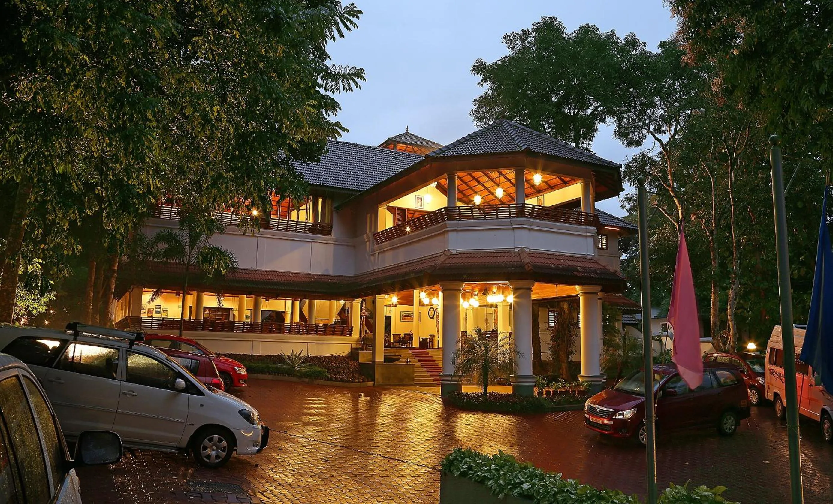 Facade/entrance in Elephant Court Thekkady