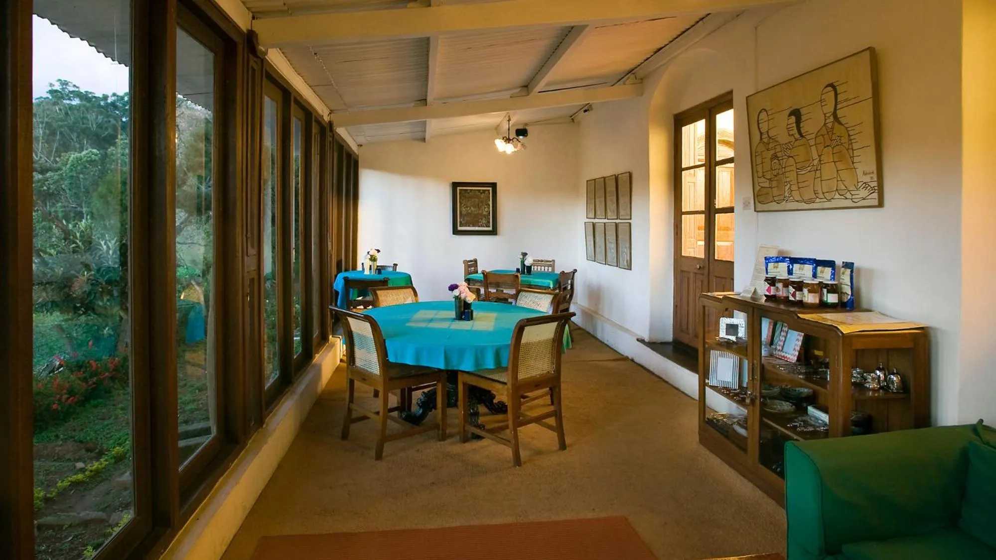 Dining area in Neemrana's Wallwood Garden