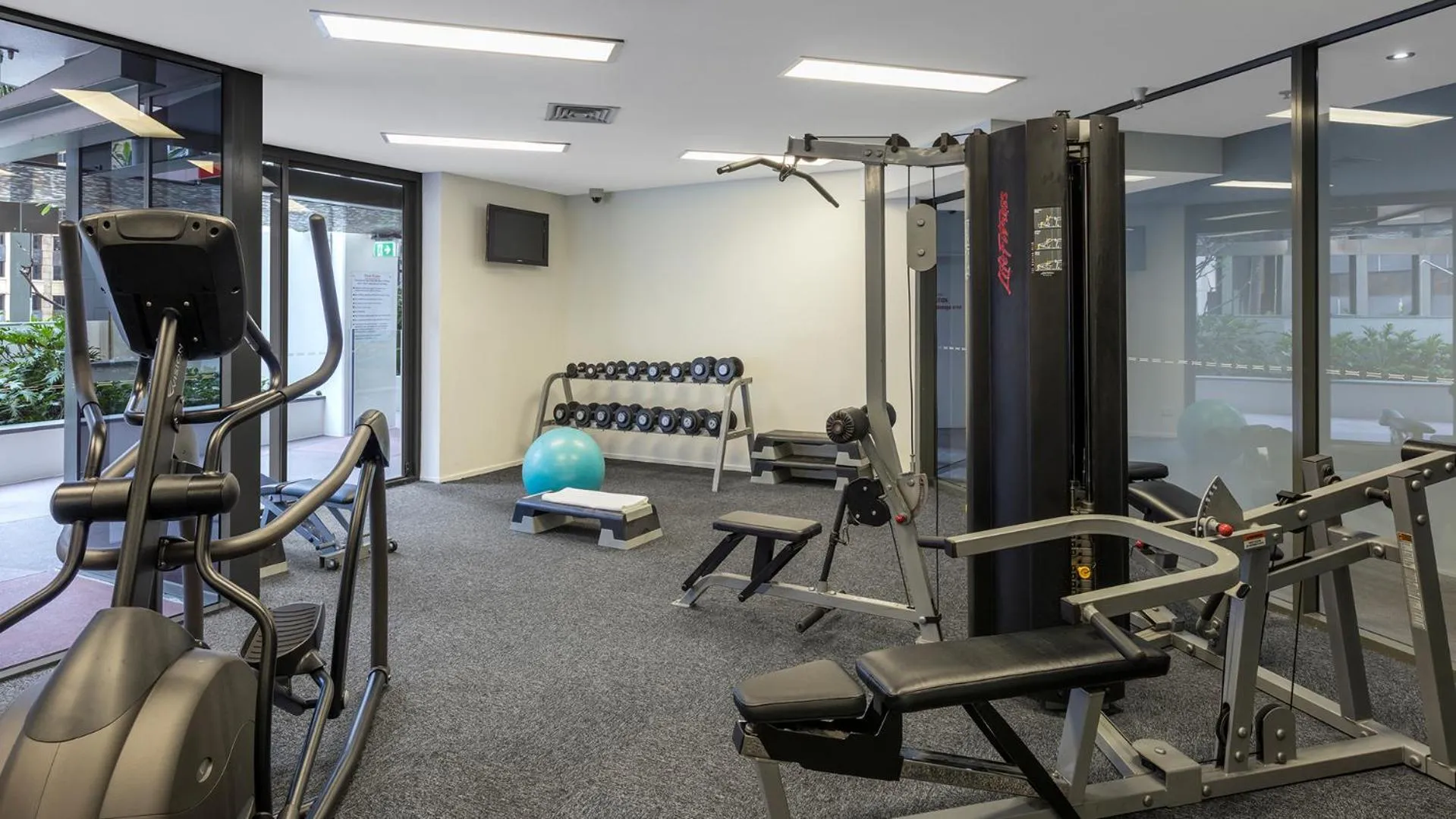 Fitness centre/facilities in Oaks Brisbane Aurora Suites