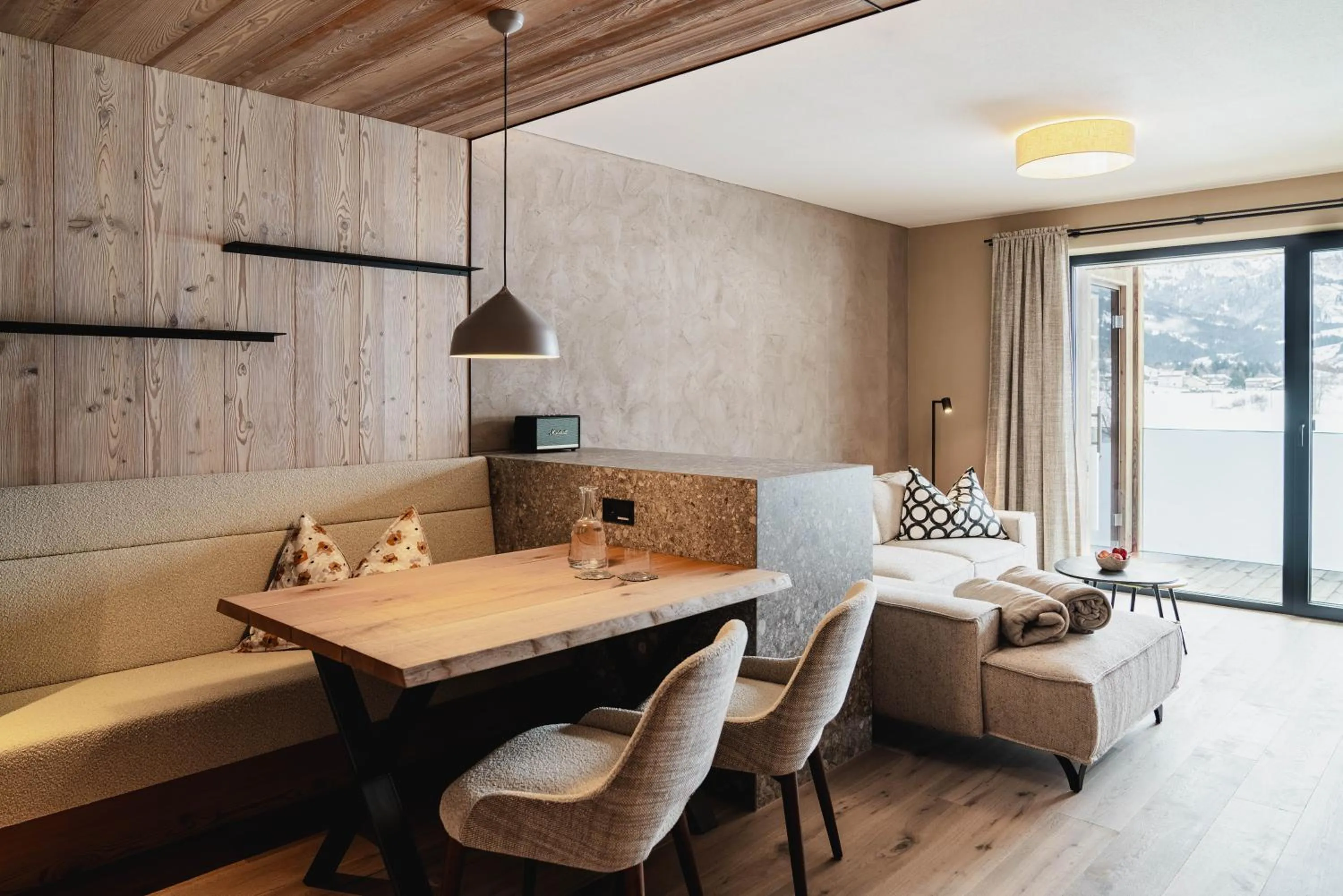 Photo of the whole room in MONS suites wine passion