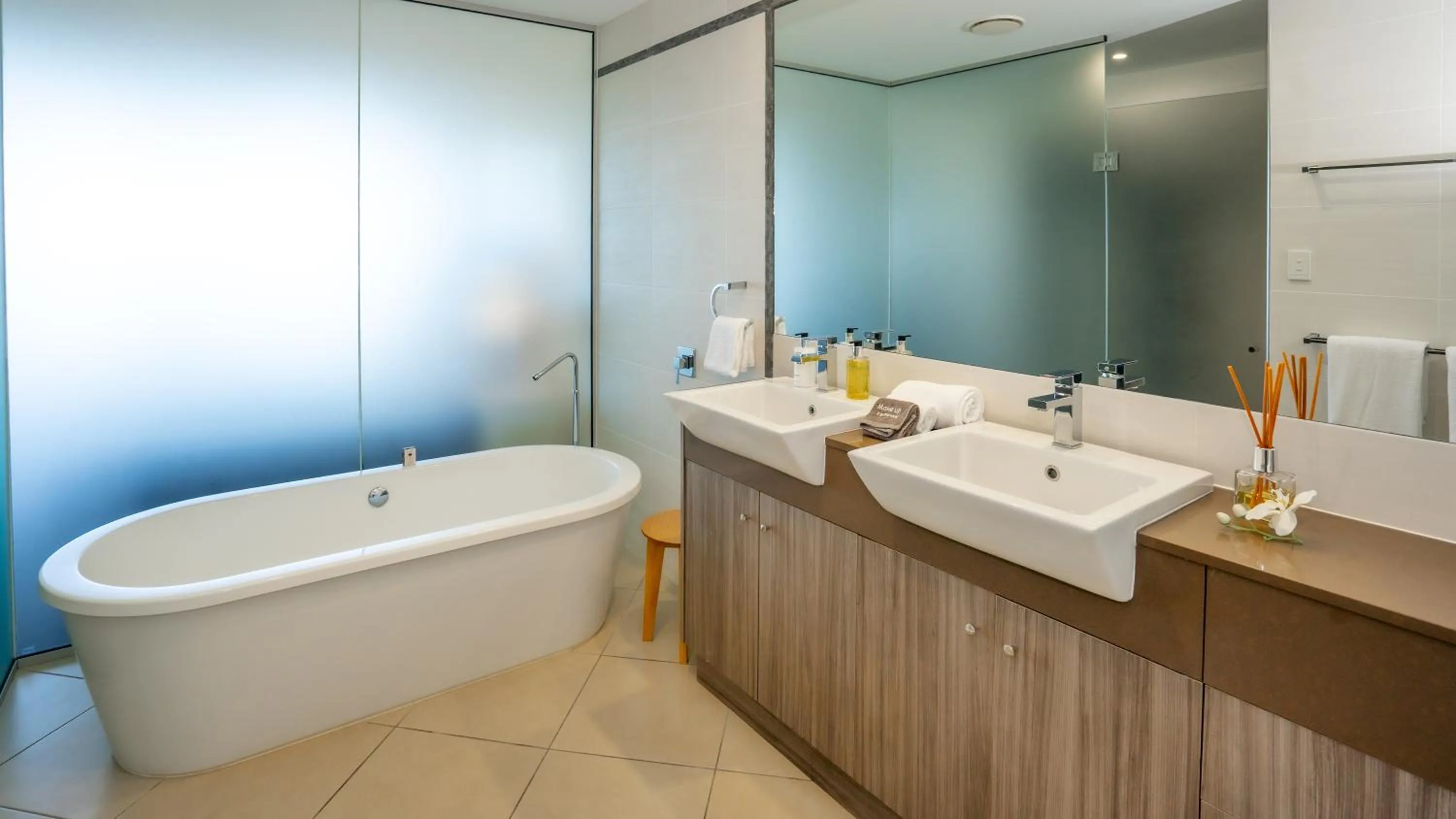 Bathroom in Vue Apartments Trinity Beach