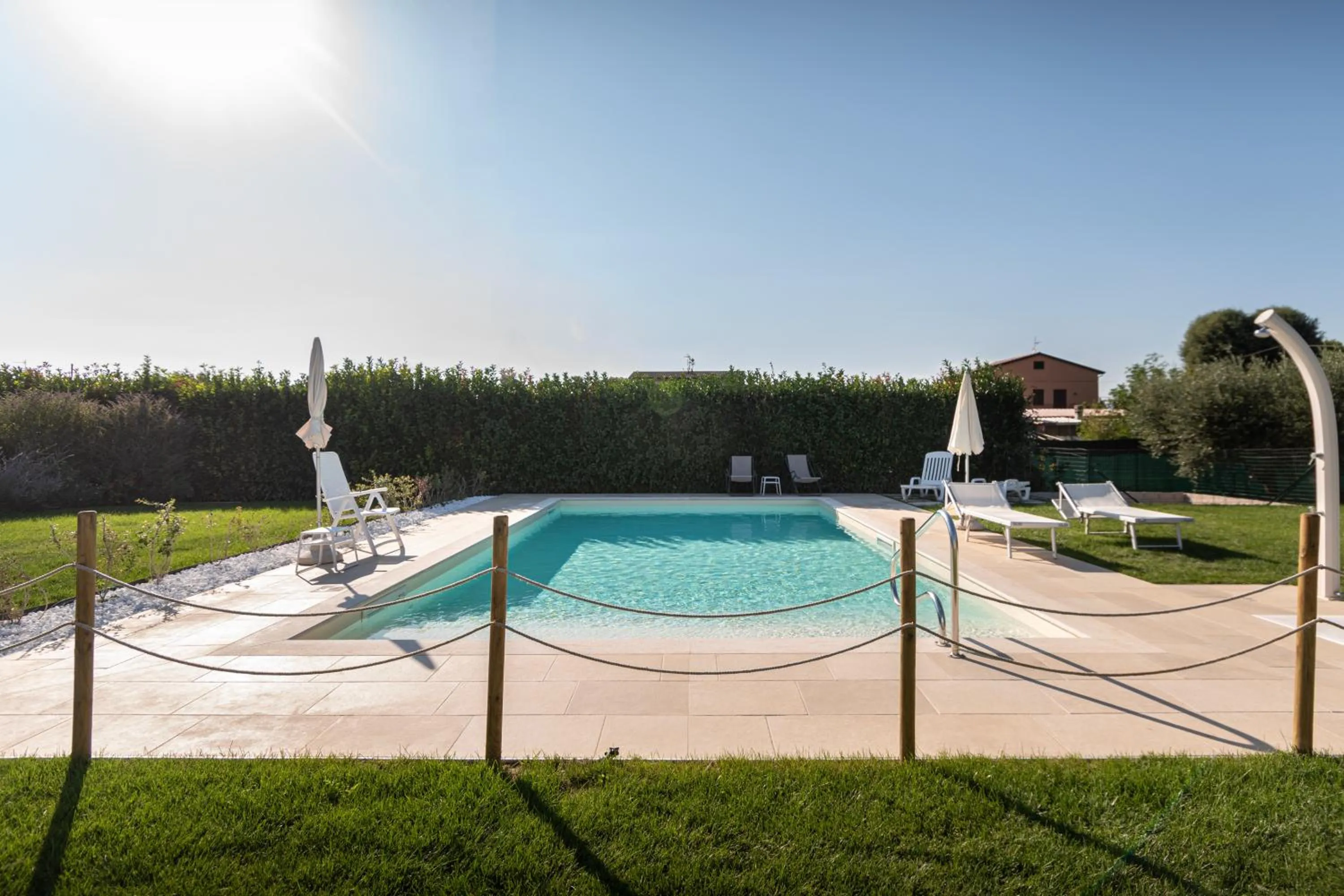 Pool view in Rosa di Assisi