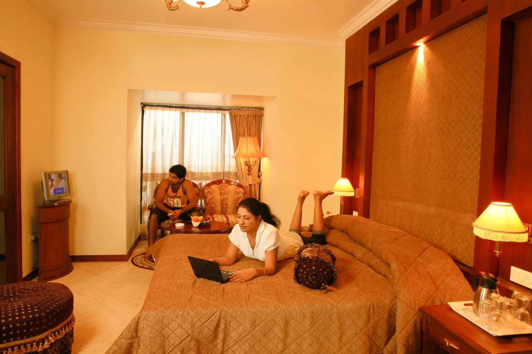 Bed in Regant Lake Palace Hotel