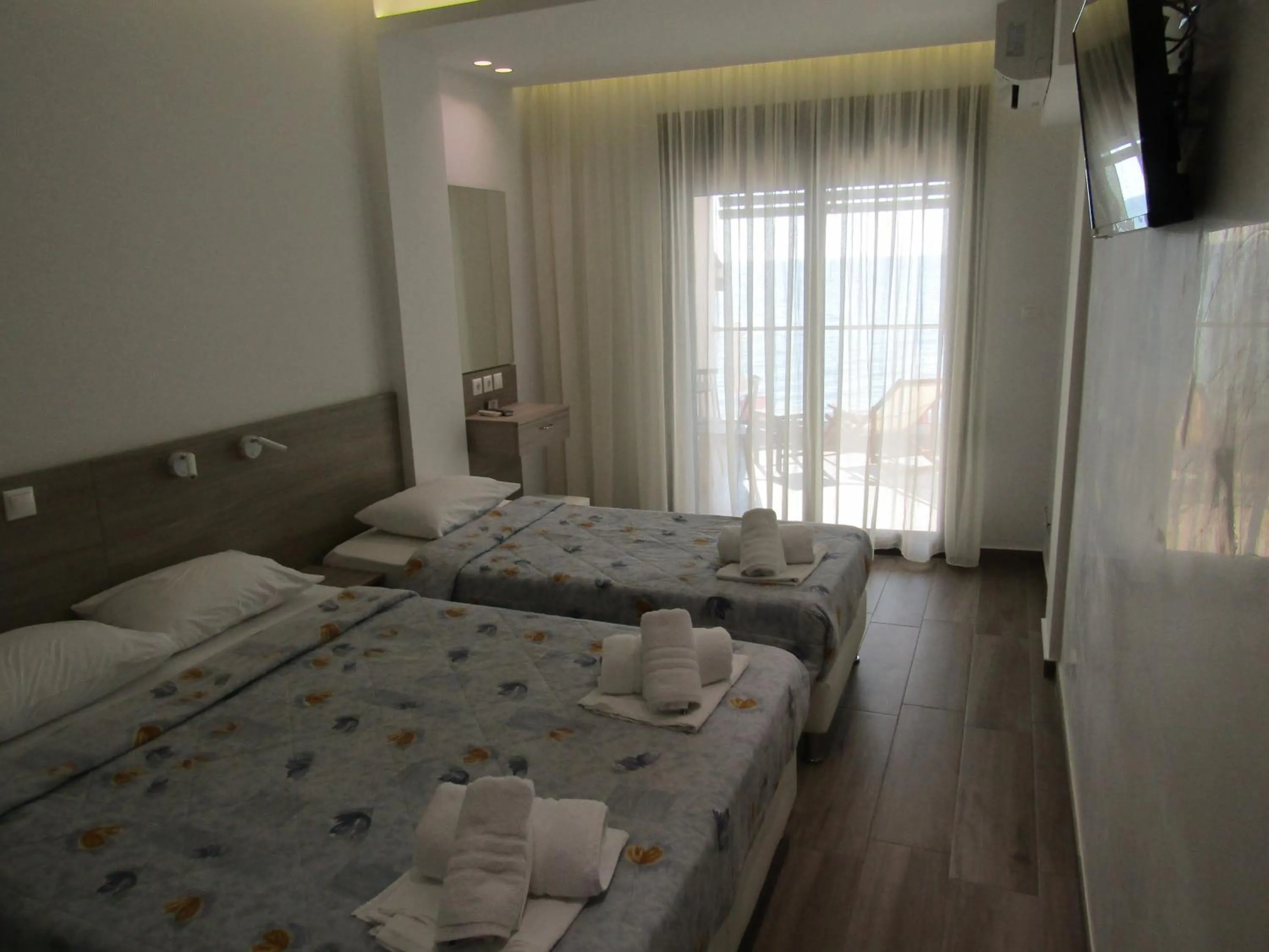 Bed in Hotel Zefyros