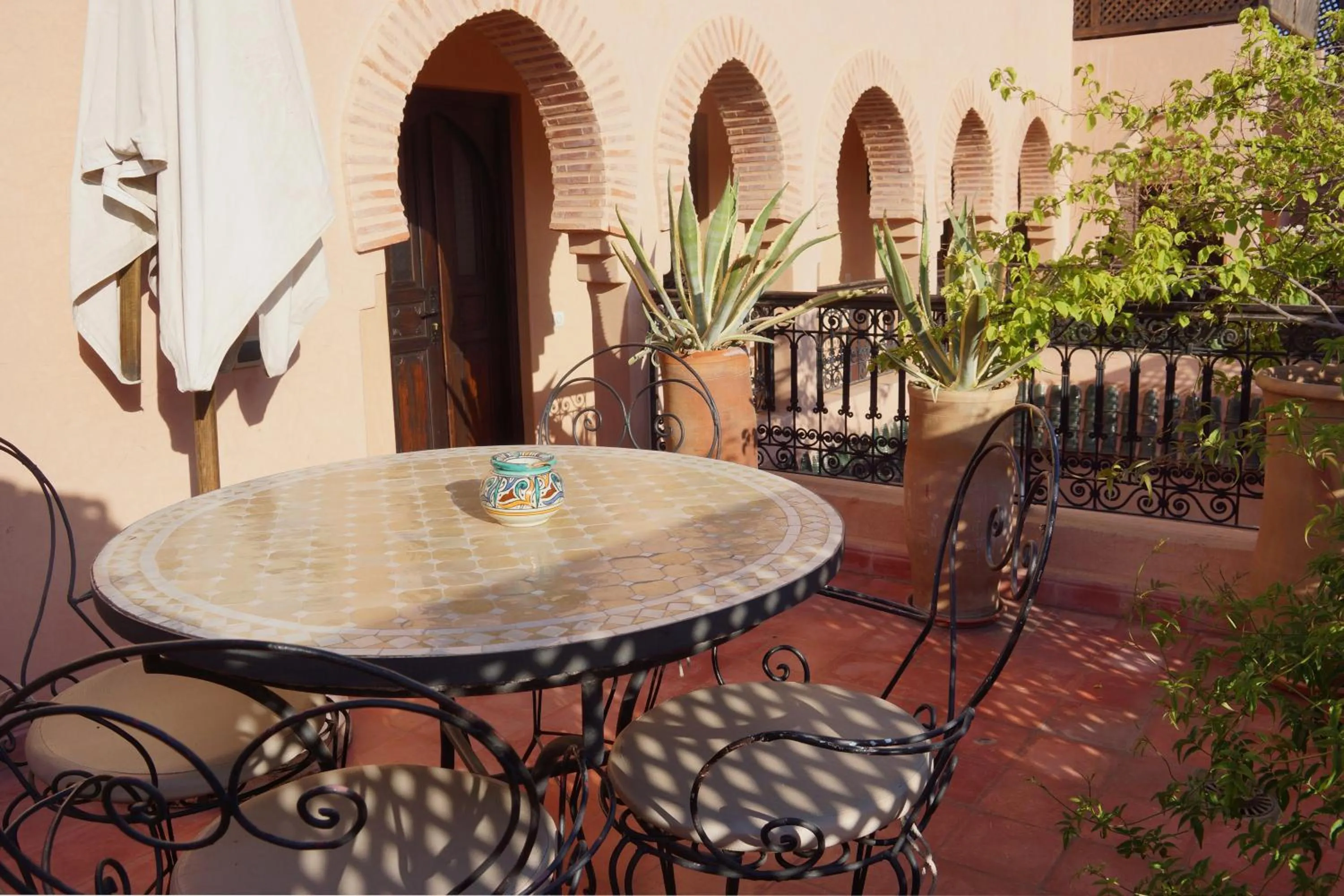 Balcony/Terrace in Riad Marrakiss