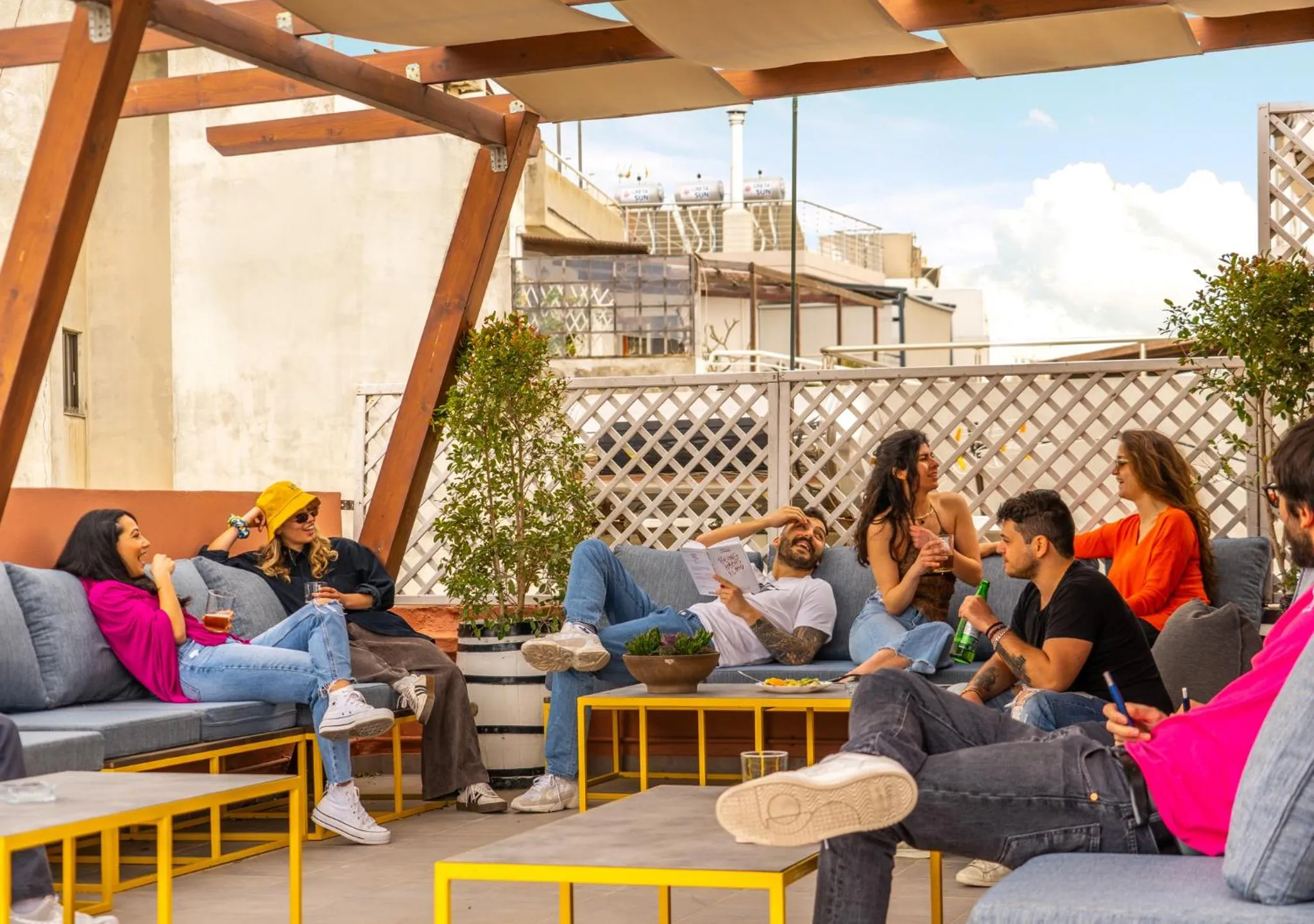 Patio in Intra Muros Hostel