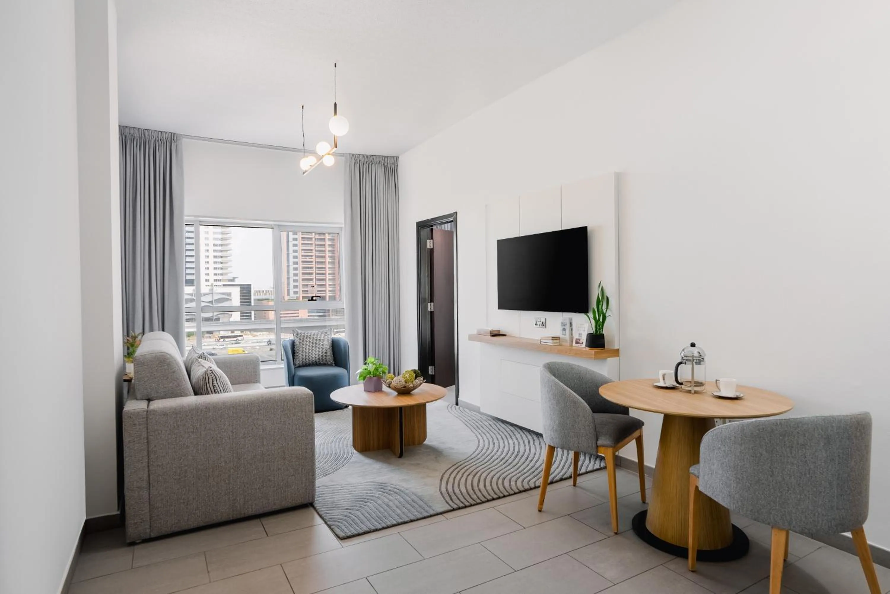 Living room in Citadines Metro Central Dubai