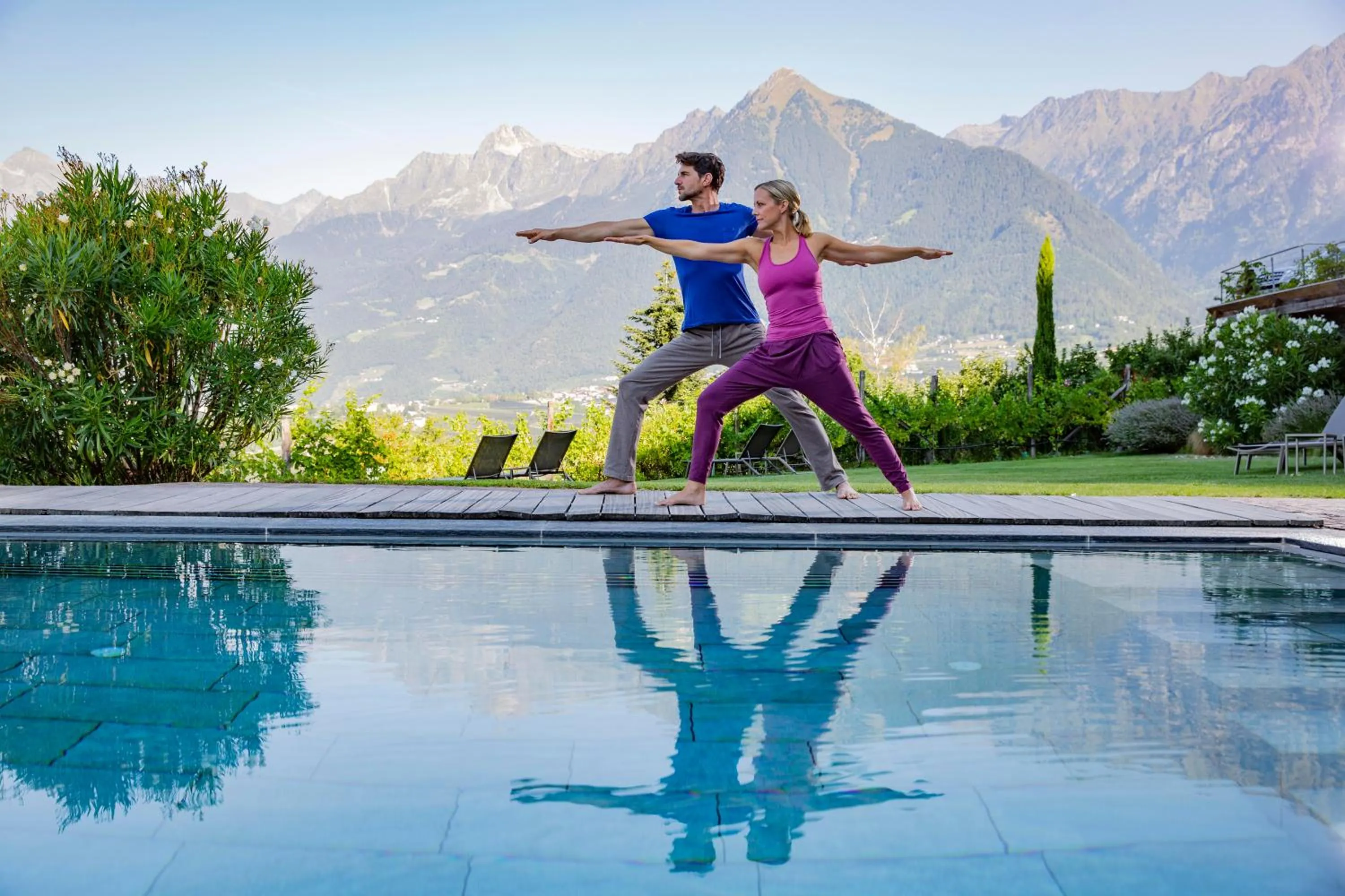 Swimming pool in Hotel Mitterplatt (Schenna Resort)