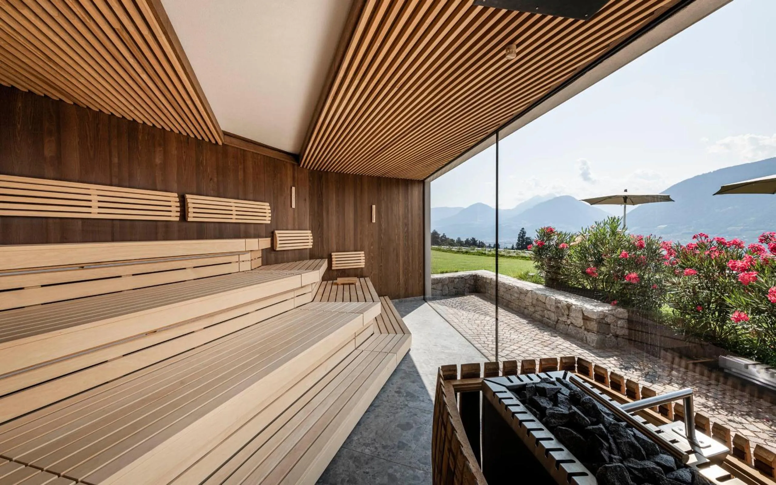 Sauna in Hotel Mitterplatt (Schenna Resort)