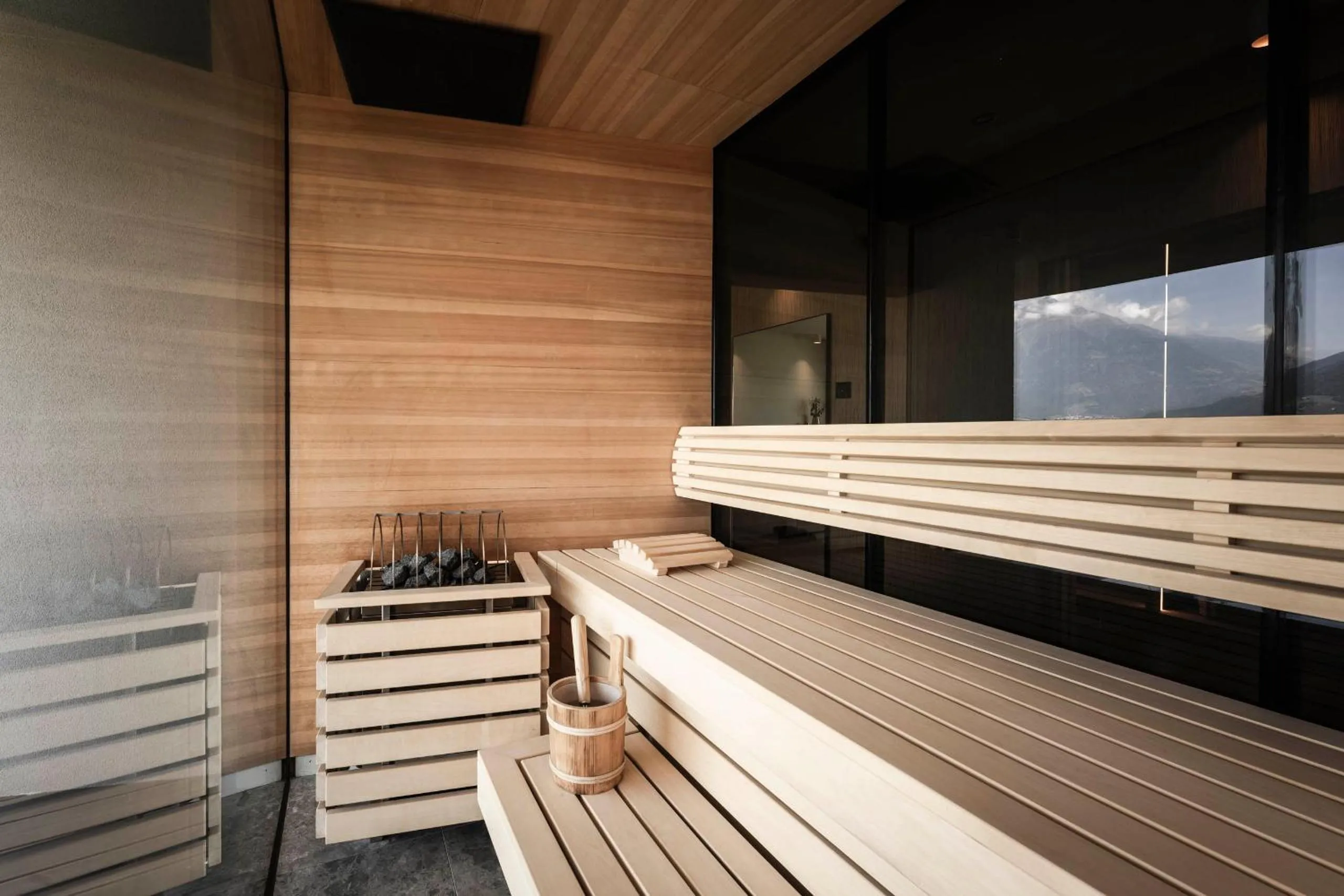Sauna in Hotel Mitterplatt (Schenna Resort)