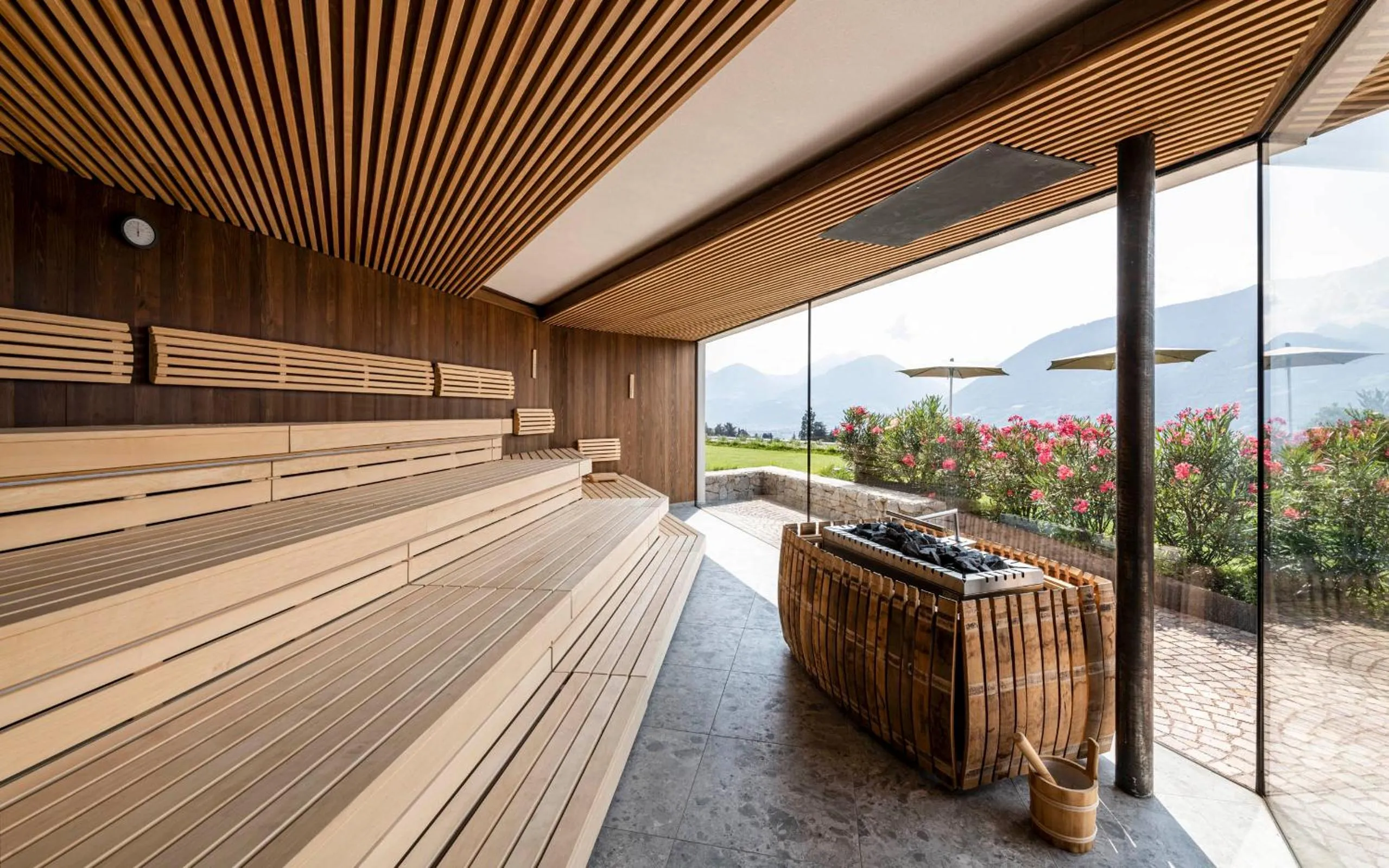 Sauna in Hotel Mitterplatt (Schenna Resort)